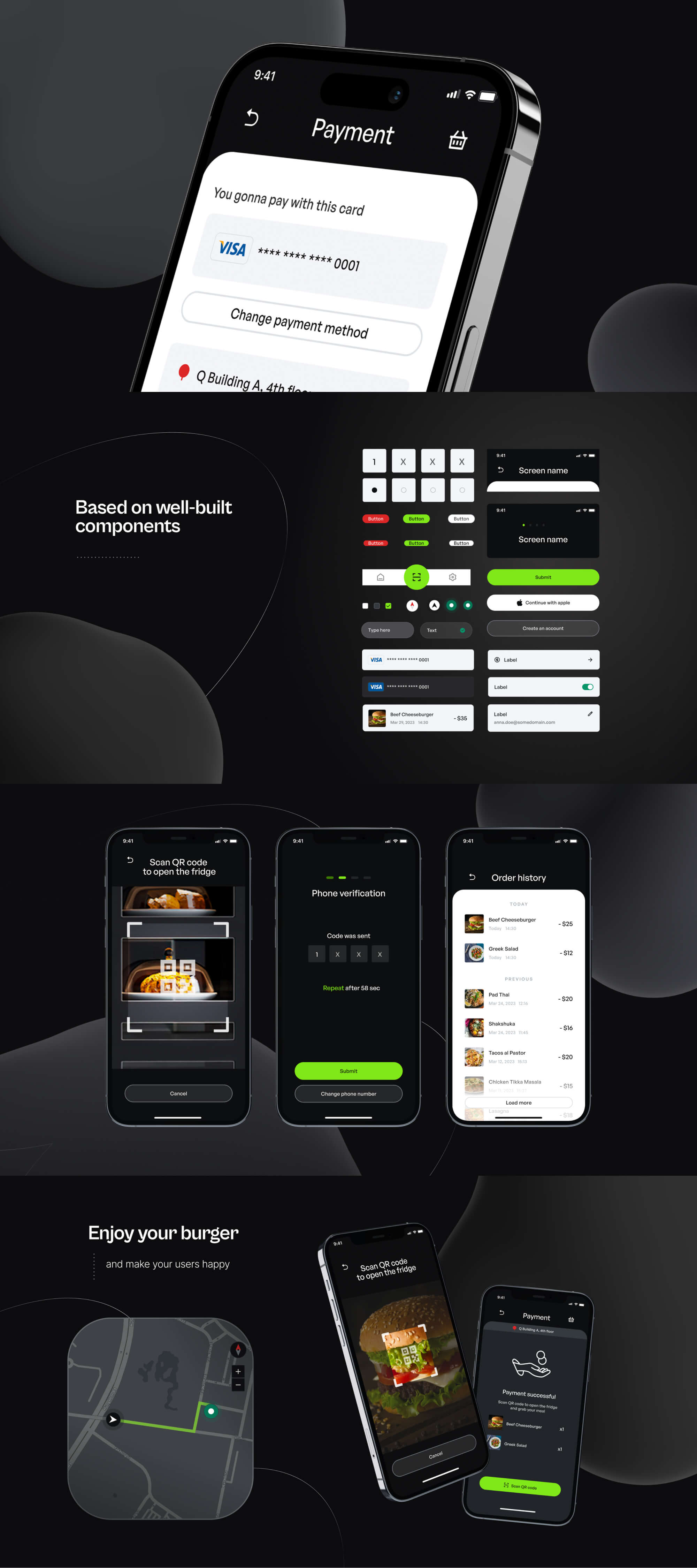 Food Vending Machine App UI Kit presentation image