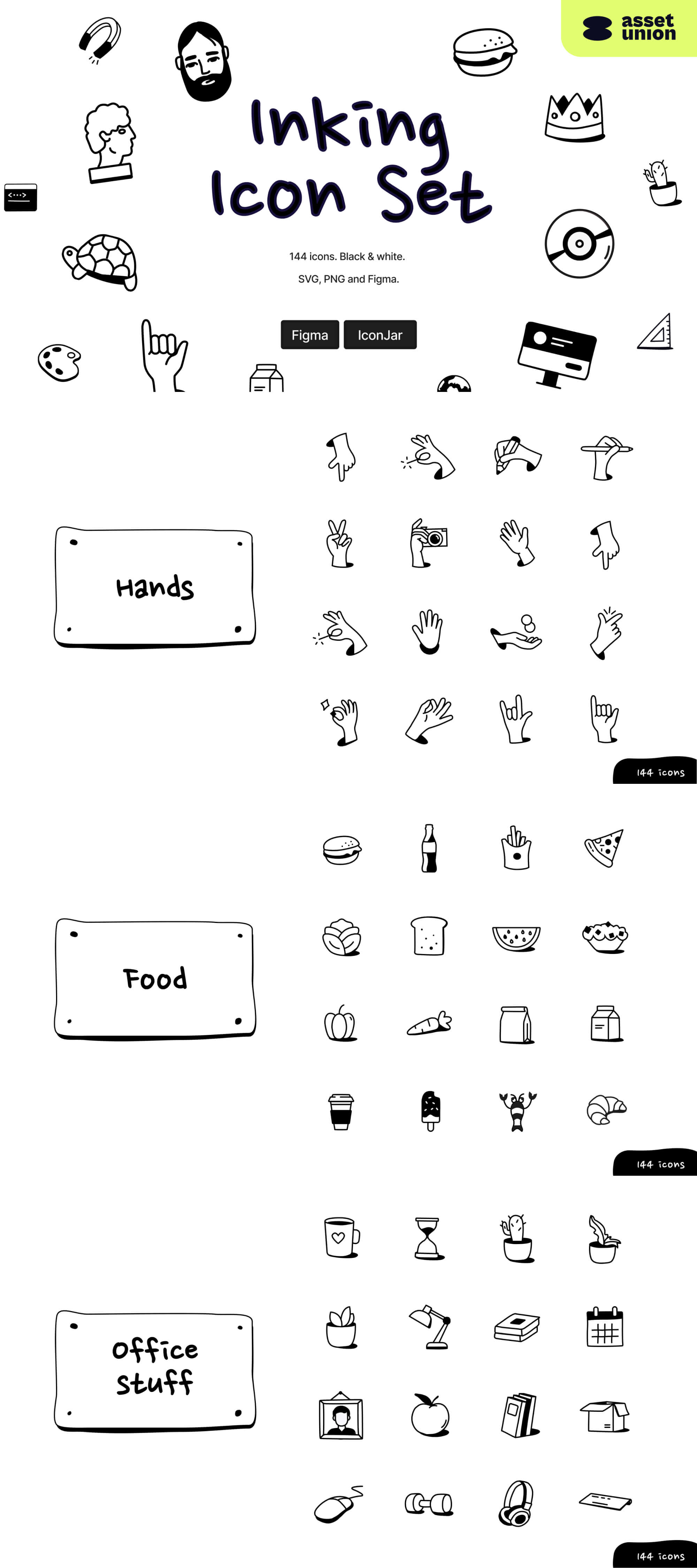 Inking Icon Set presentation image