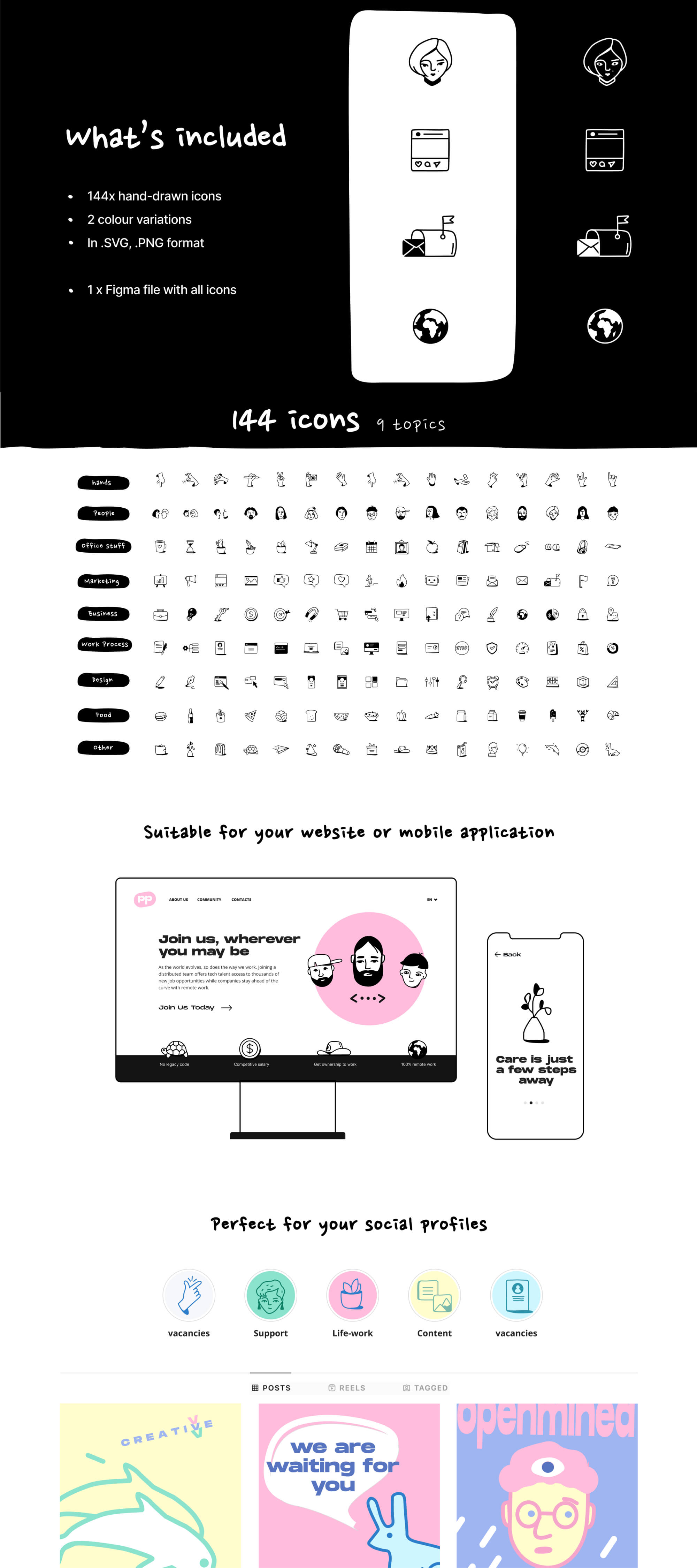 Inking Icon Set presentation image