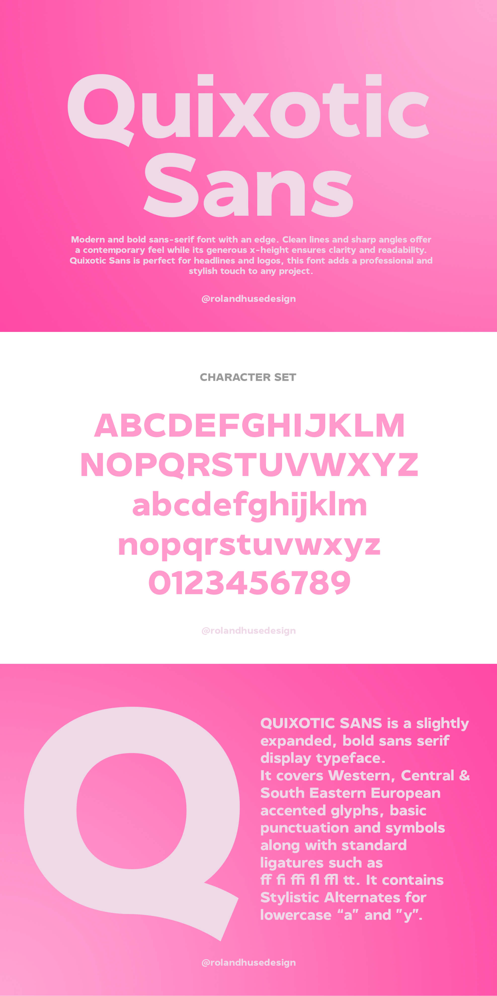 Quixotic Sans presentation image