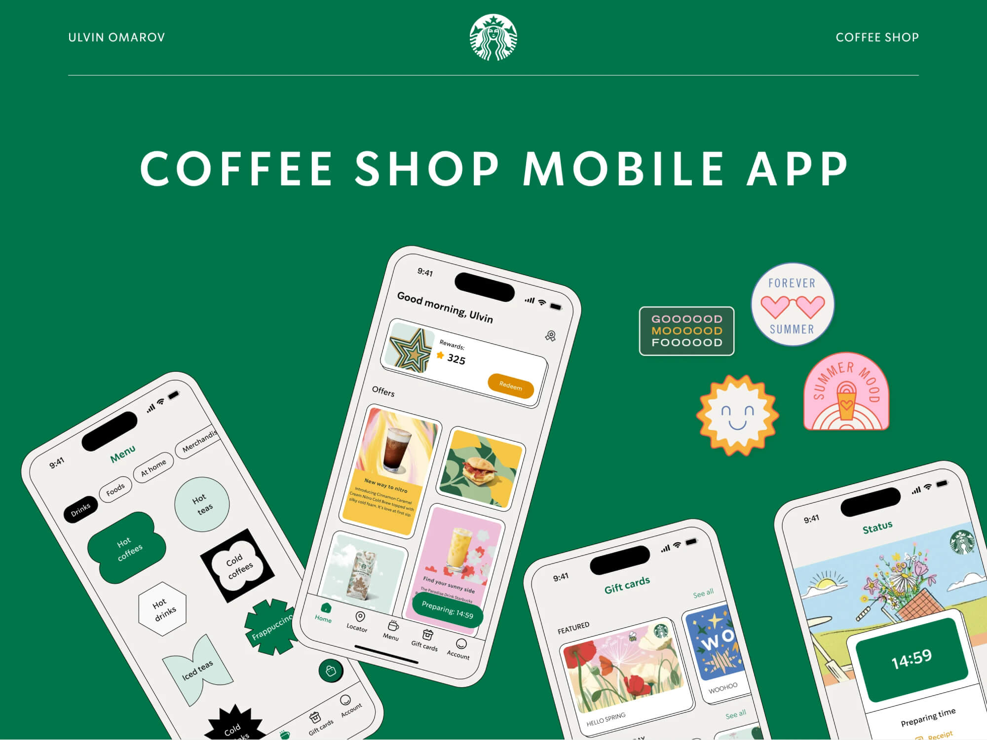 Coffee Shop Mobile App UI Kits presentation image