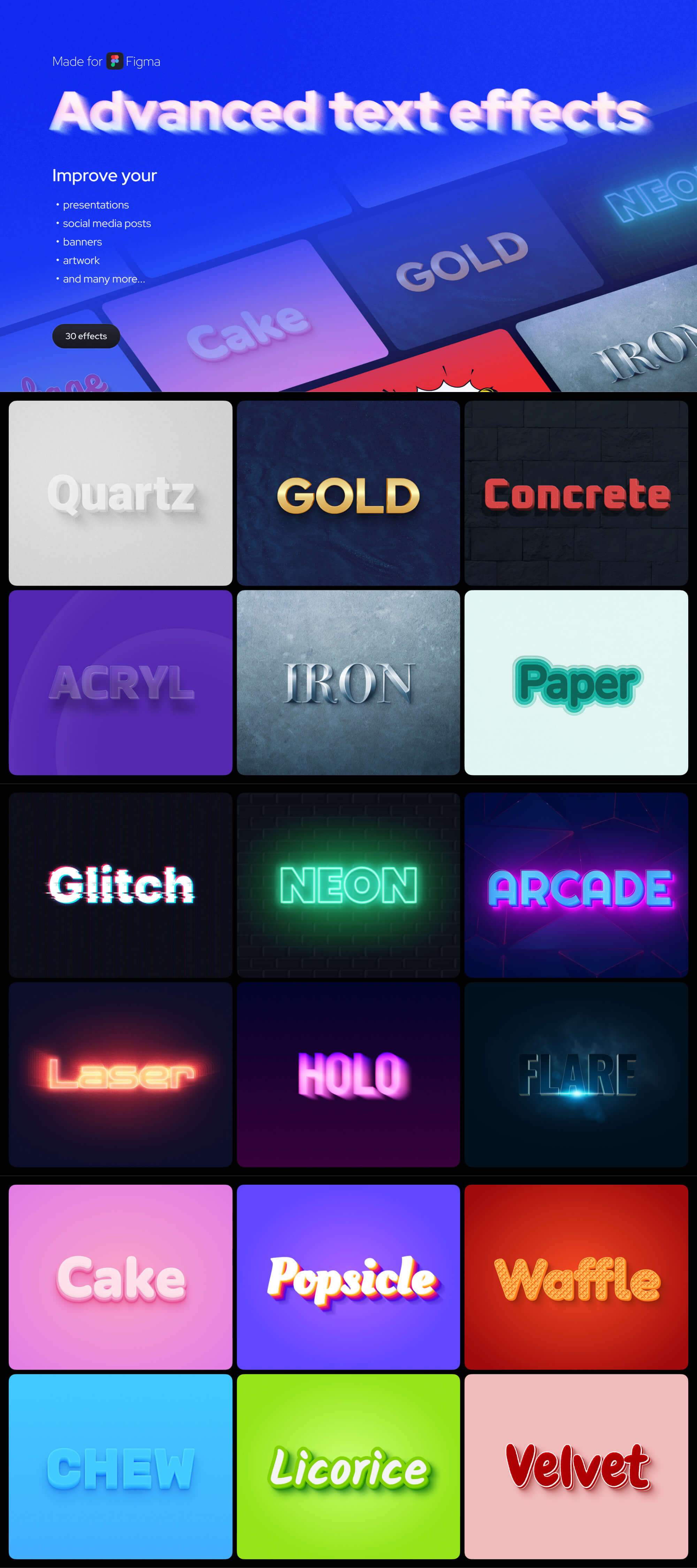 Advanced text effects for Figma presentation image