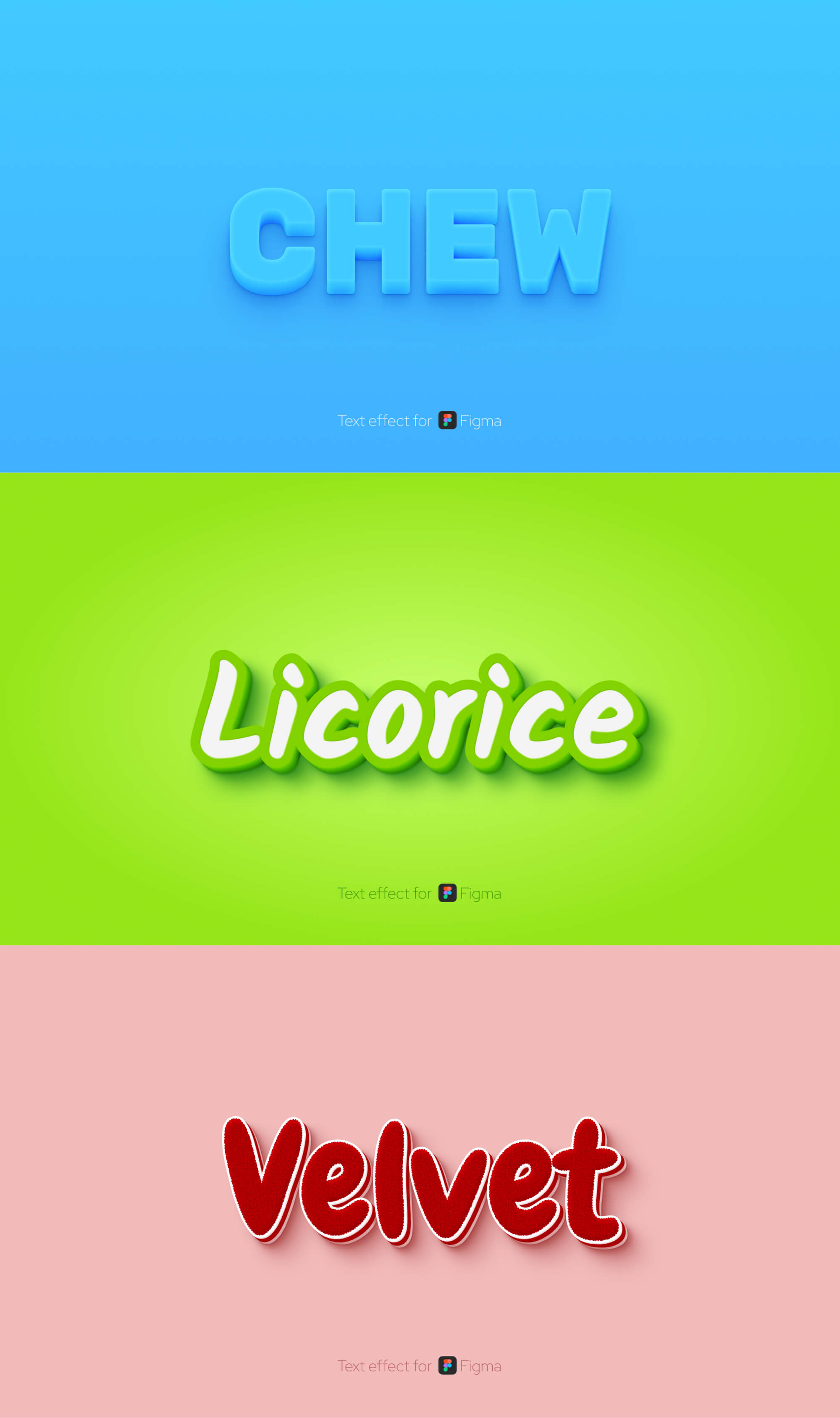 Advanced text effects for Figma (Vol.3) — Sweet tooth presentation image