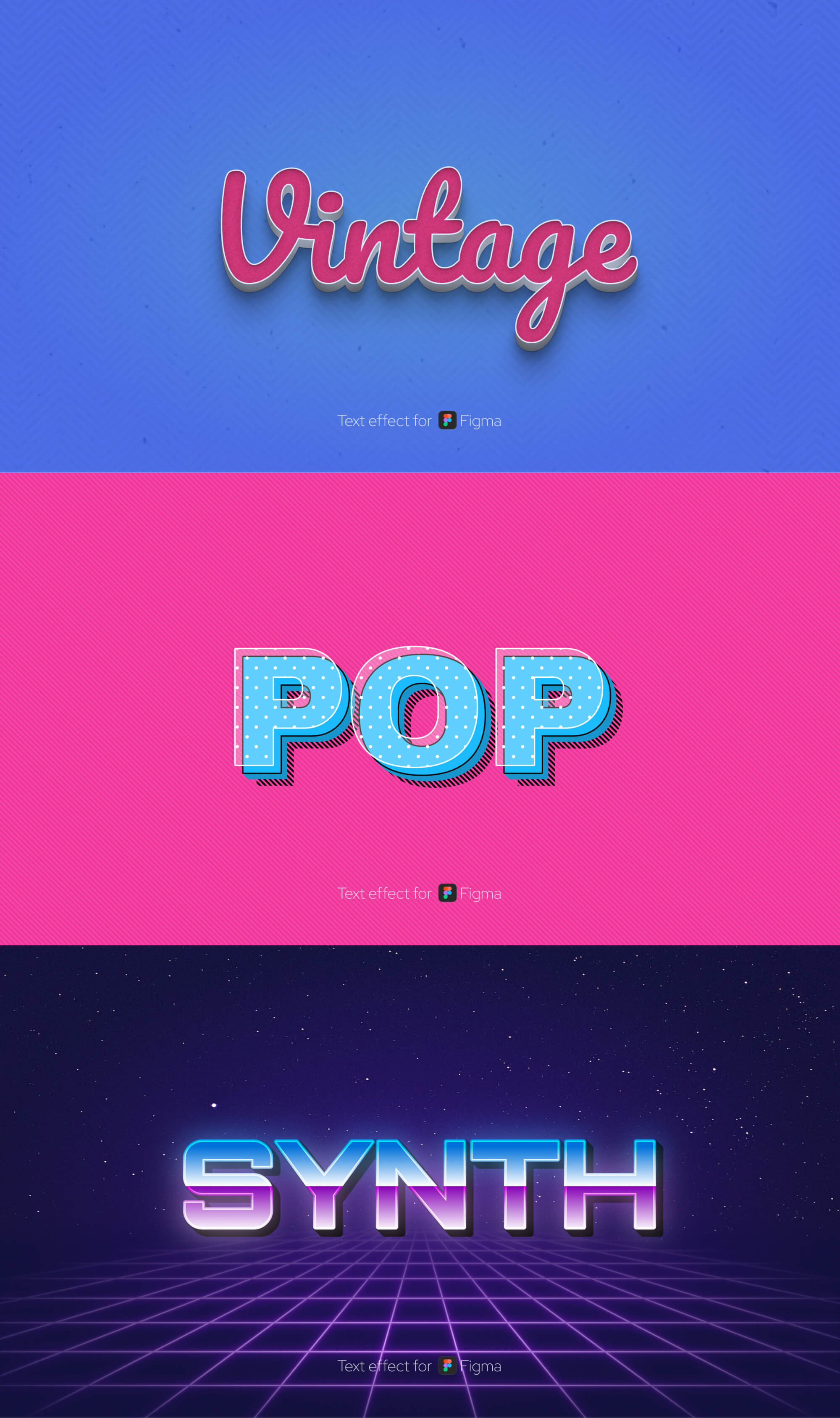 Advanced text effects for Figma (Vol.4) — Good old days presentation image