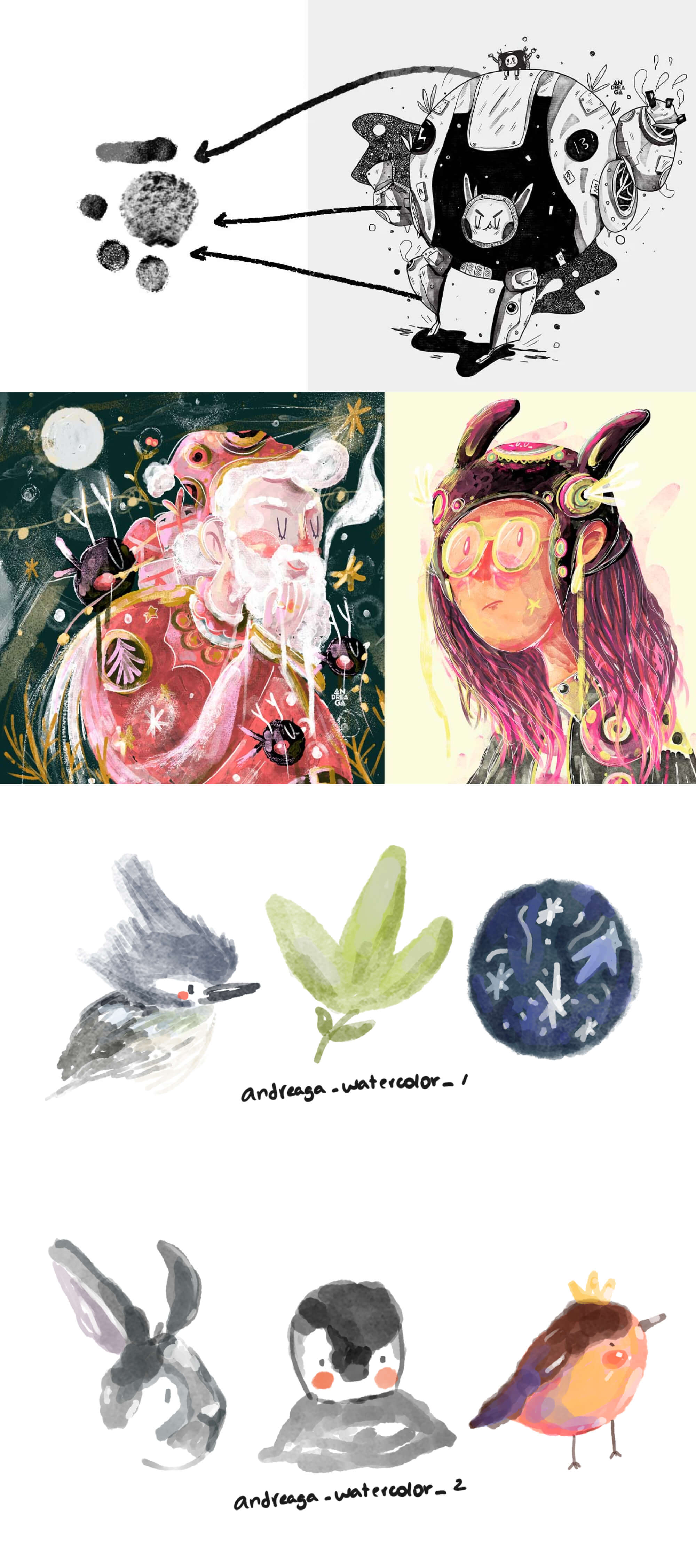 Watercolor Brushes and Video (Photoshop, Fresco, Procreate) presentation image