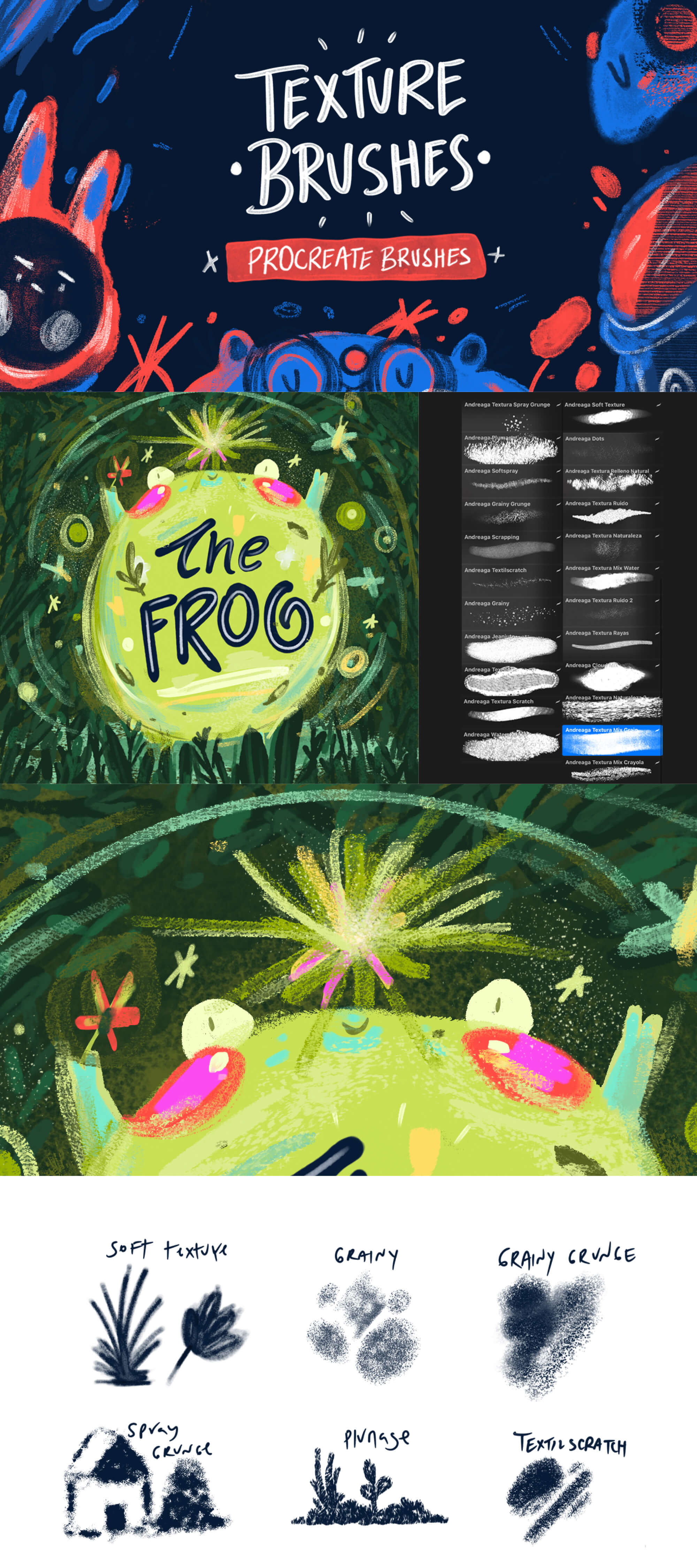 Texture Brushes for Procreate presentation image