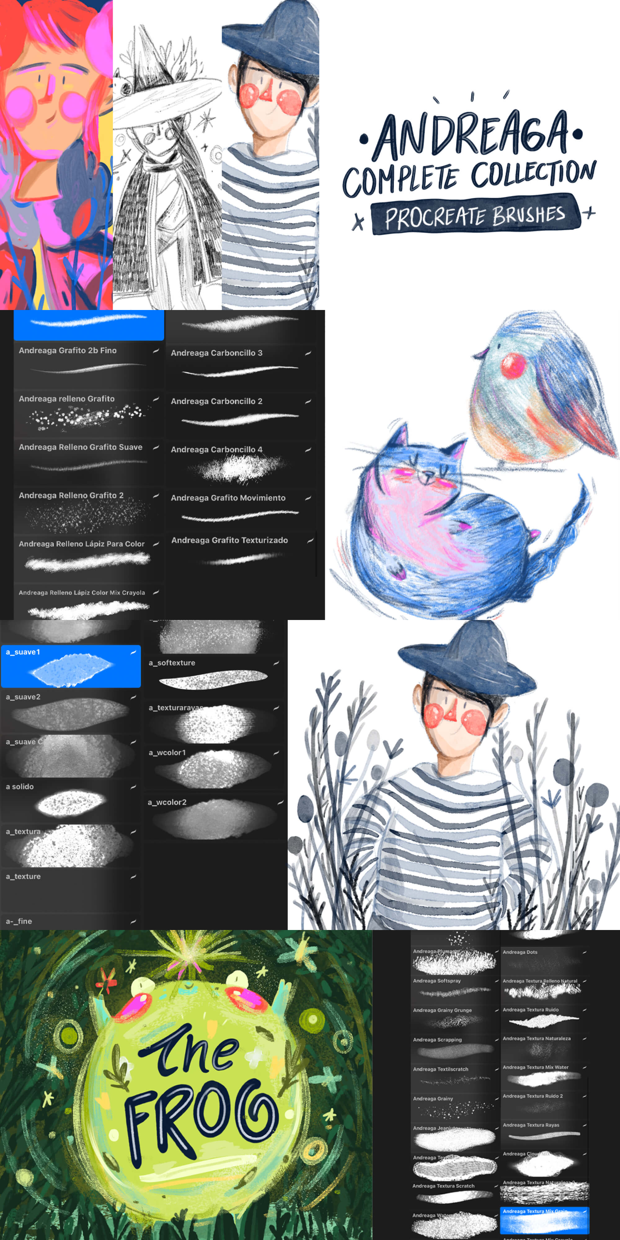Andreaga Complete Collection (Procreate Brushes) presentation image