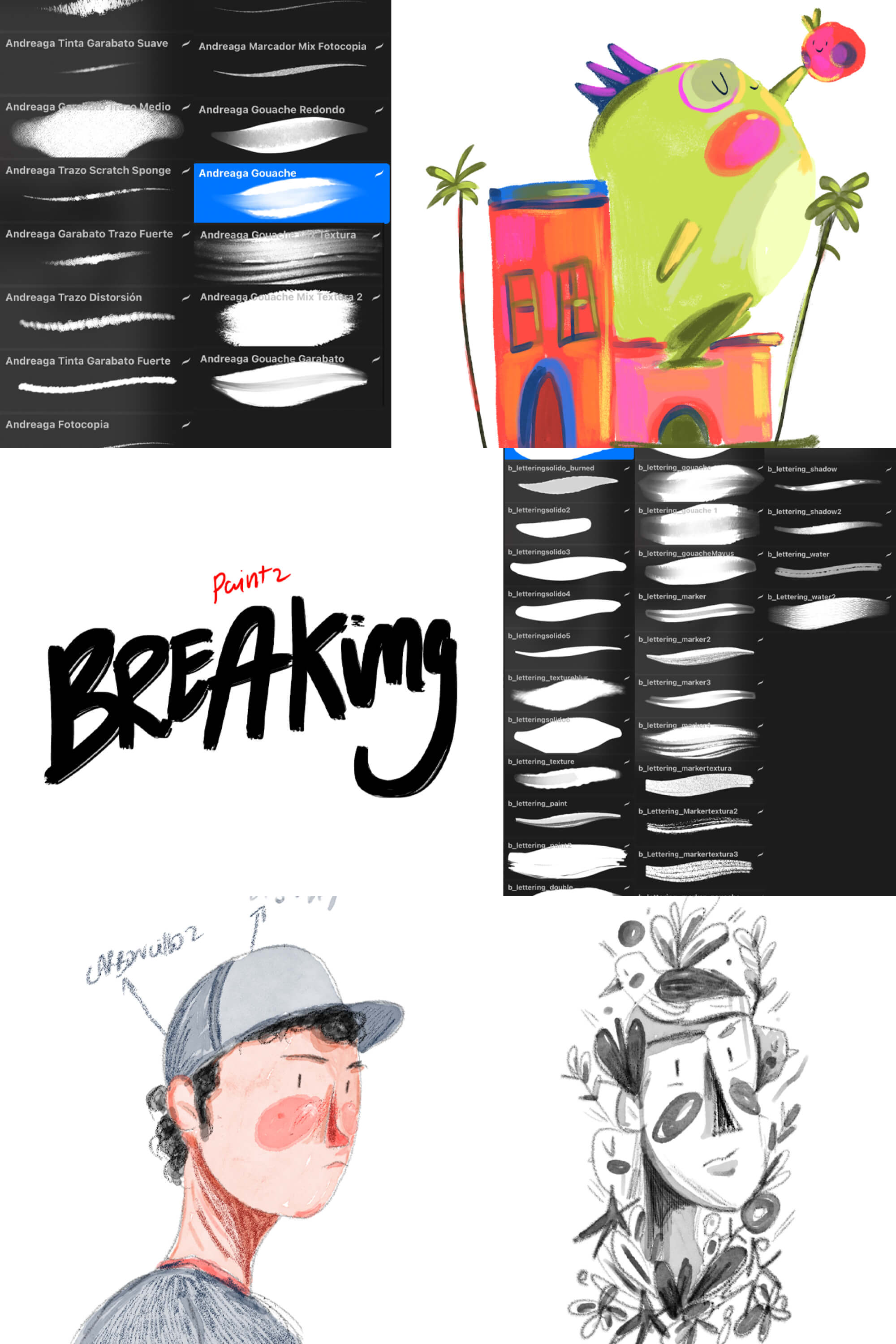 Andreaga Complete Collection (Procreate Brushes) presentation image