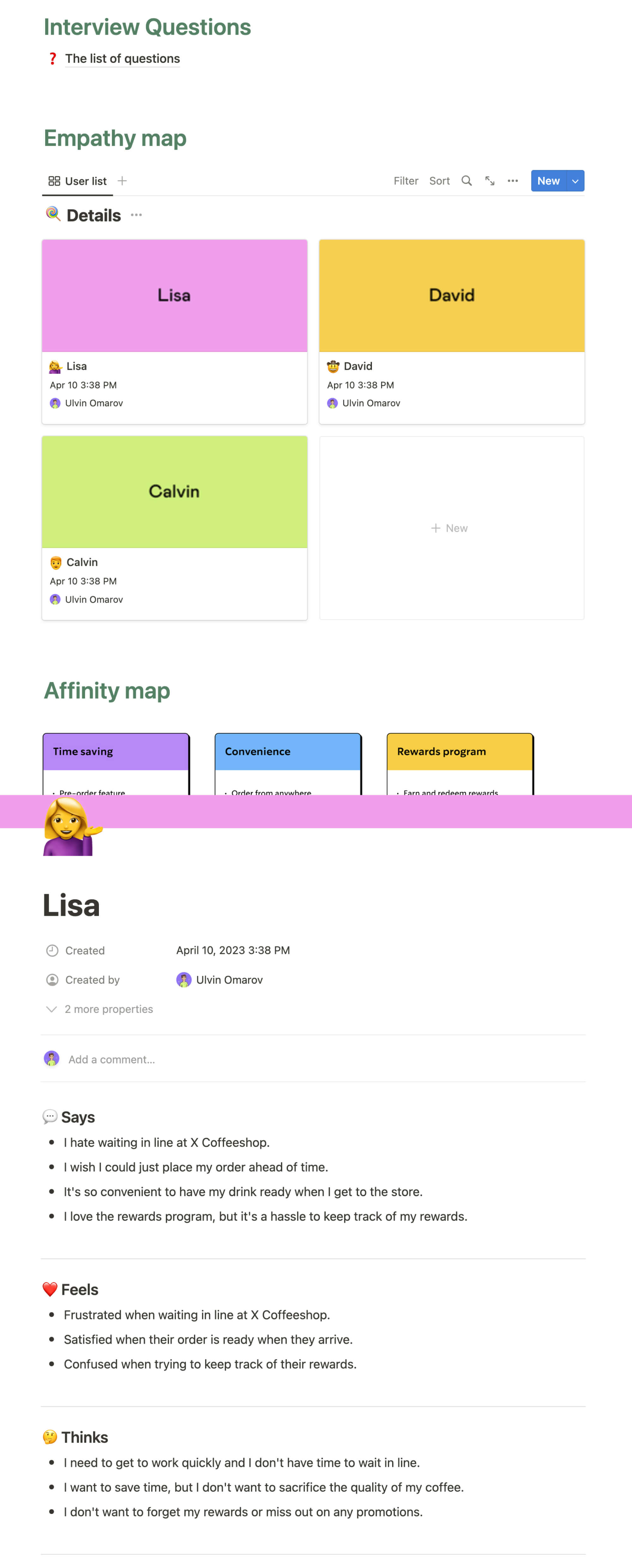 UX/UI Case Study Notion Template presentation image