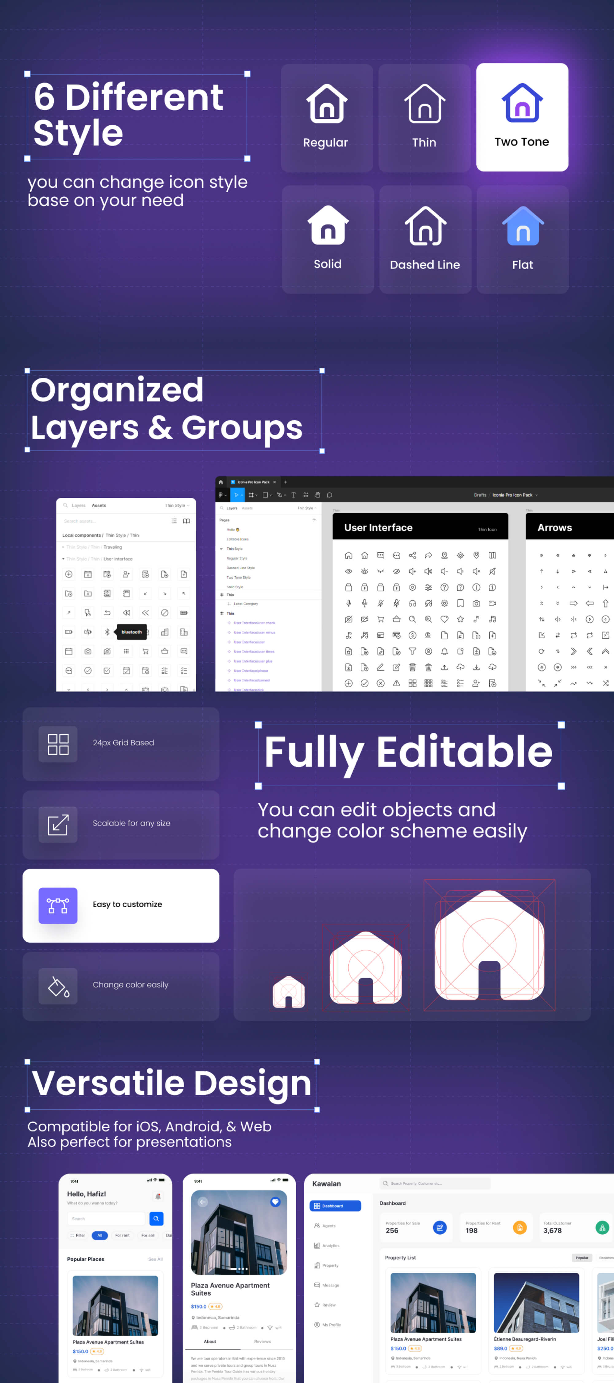 Iconia Pro — 32,000+ Icon in 6 Styles presentation image