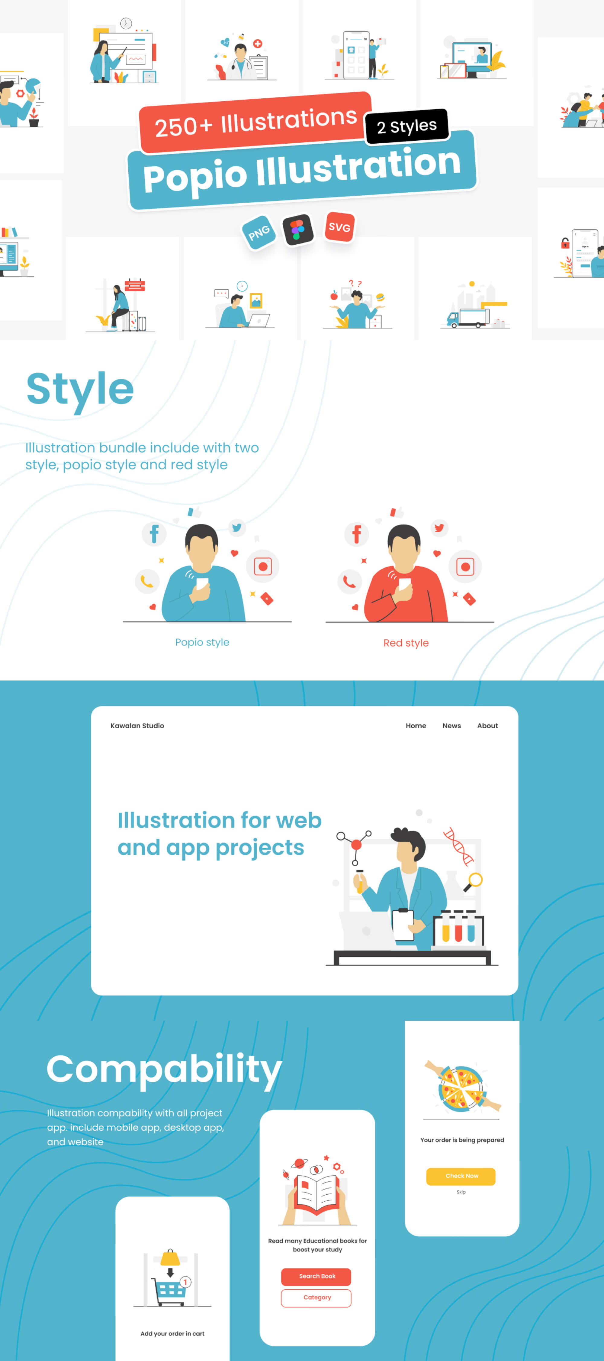 Popio Illustrations - Bundle presentation image