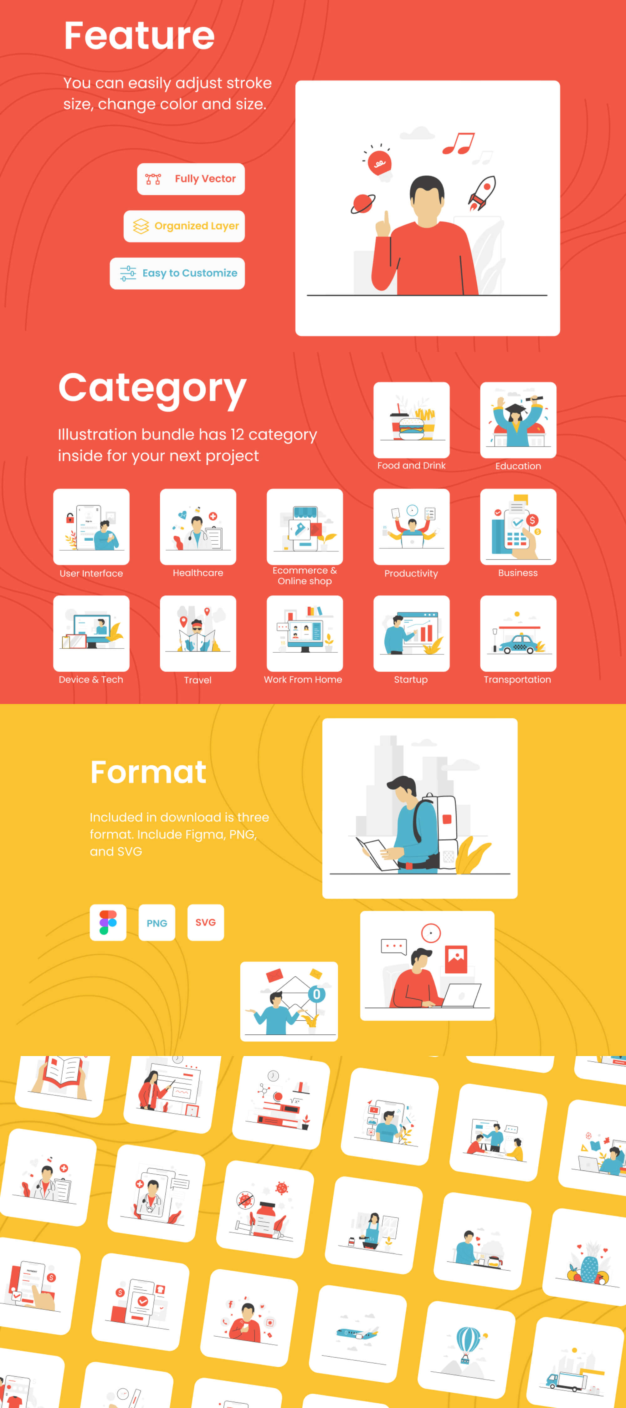 Popio Illustrations - Bundle presentation image