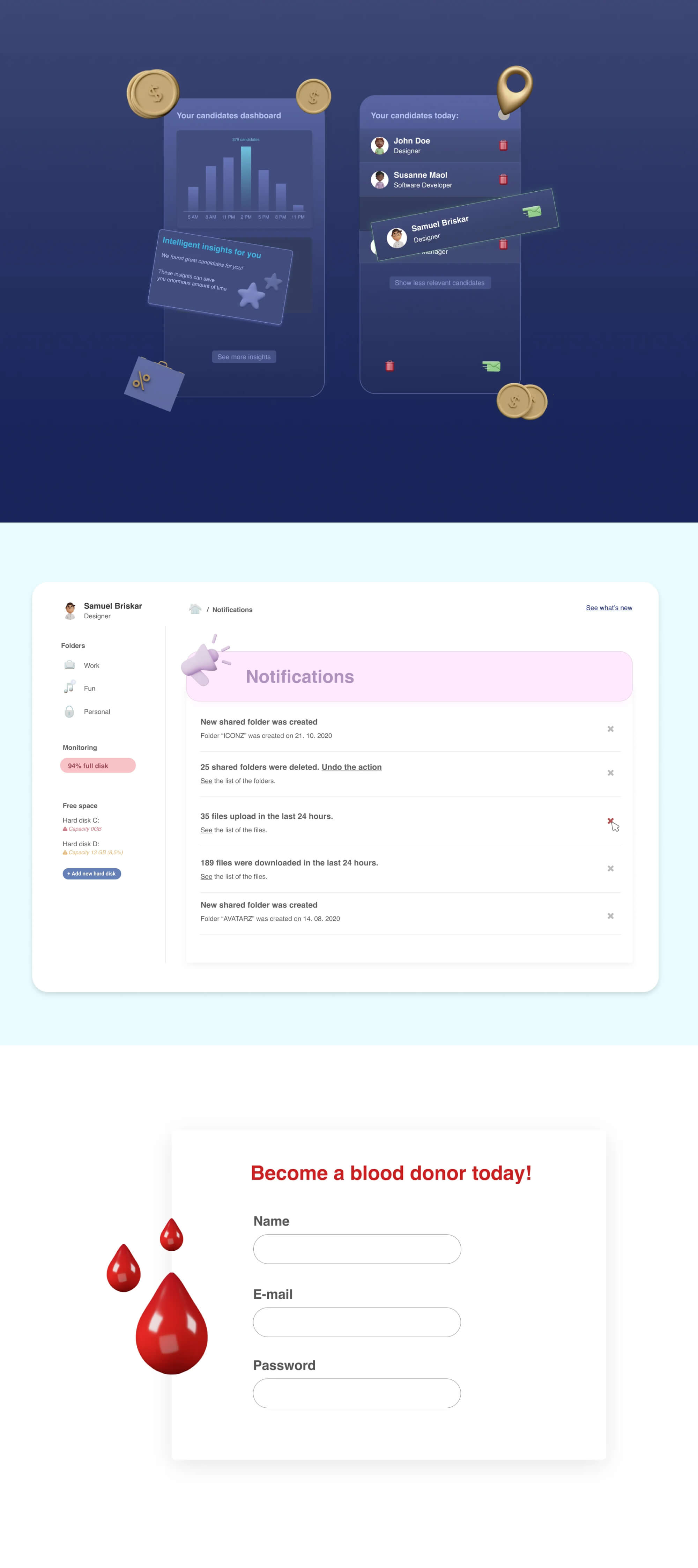 ICONZ - 3D library of 85 icons by ThreeDee presentation image