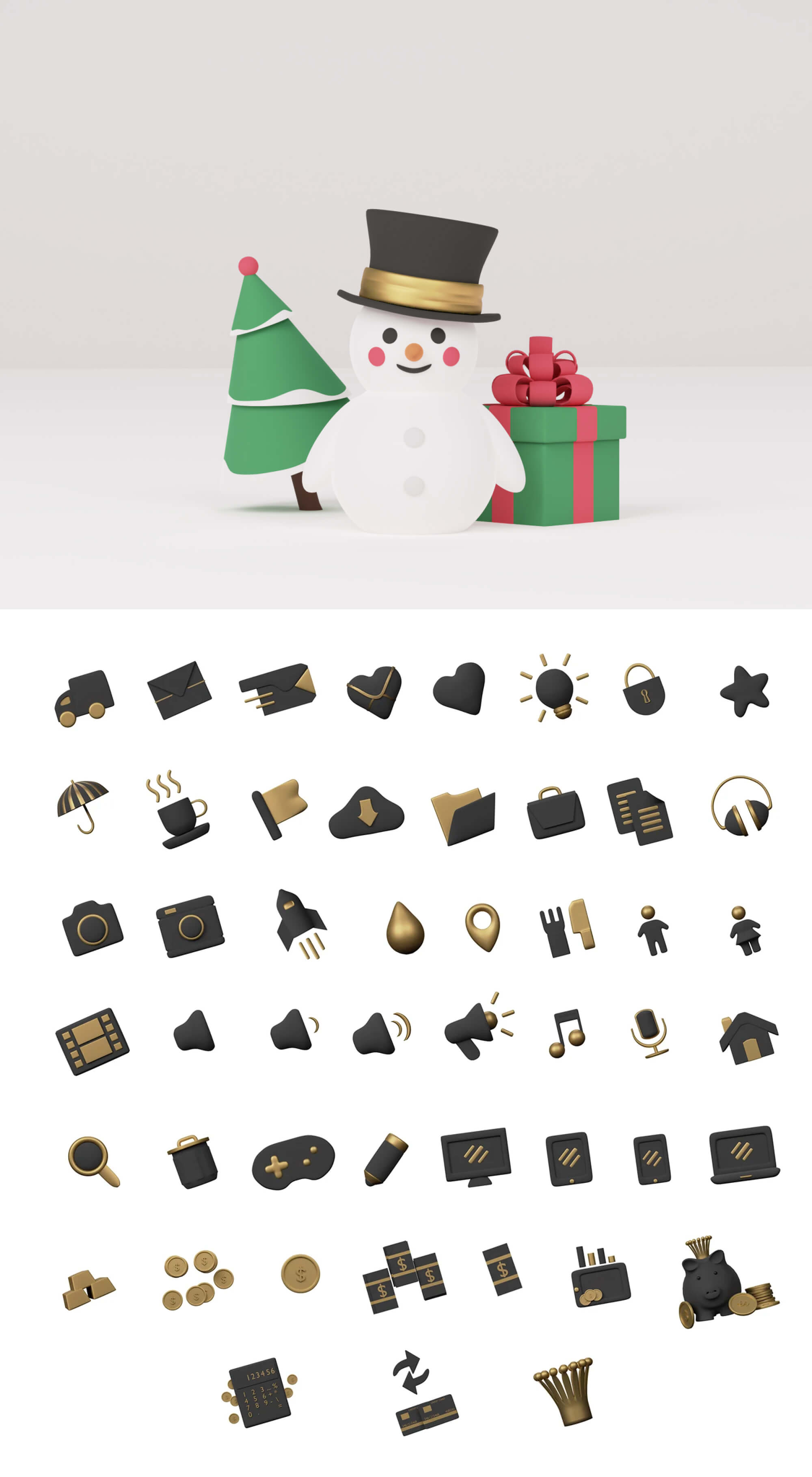 ICONZ - 3D library of 85 icons by ThreeDee presentation image