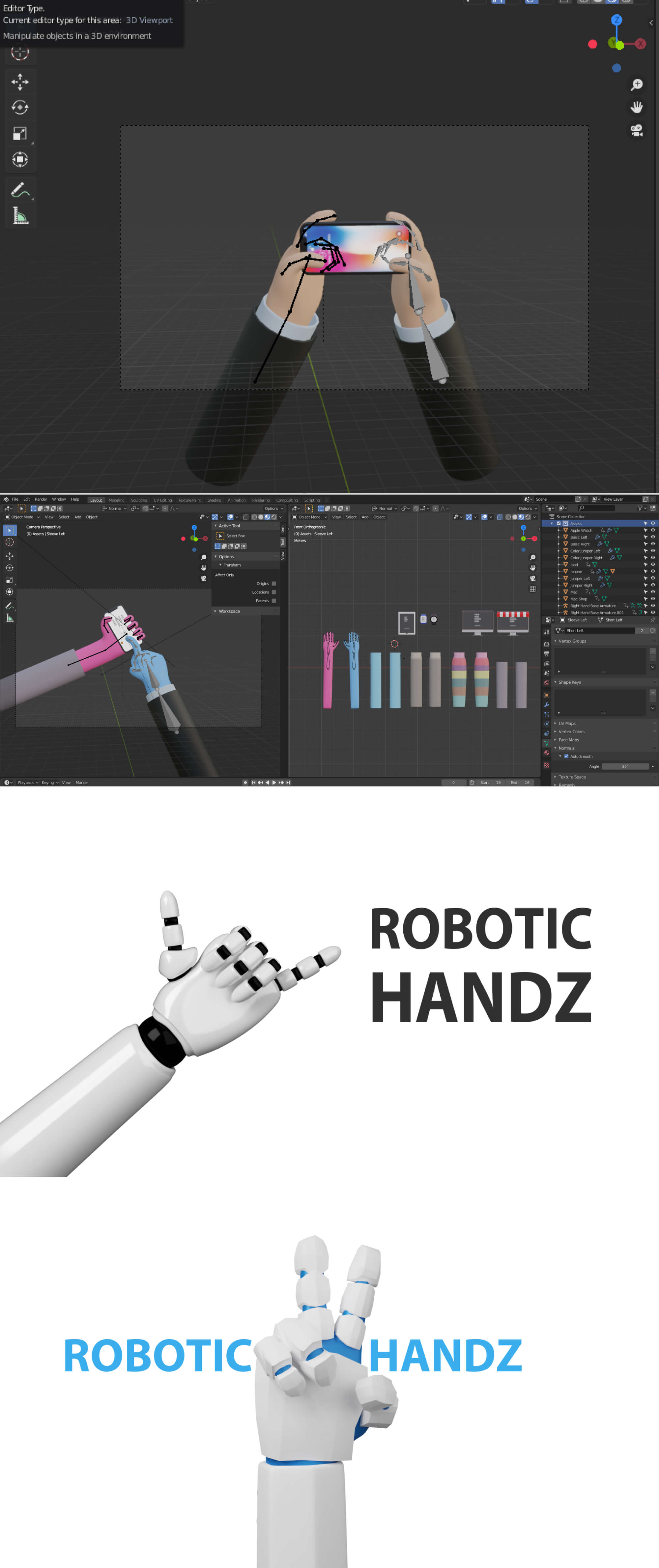 HANDZ Premium - Library of 3D hands gestures by ThreeDee presentation image