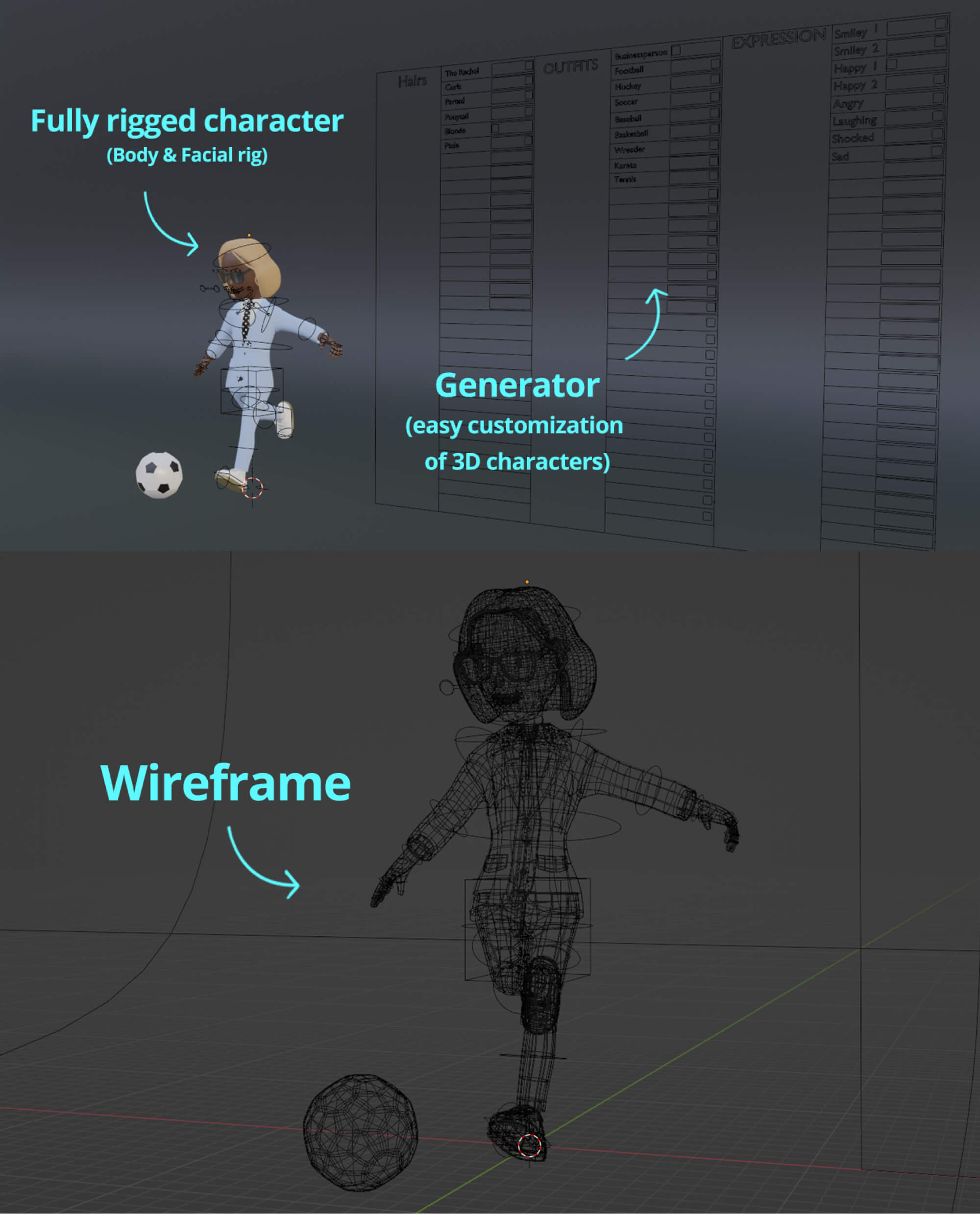 CHARACTERZ - Fit body addon presentation image