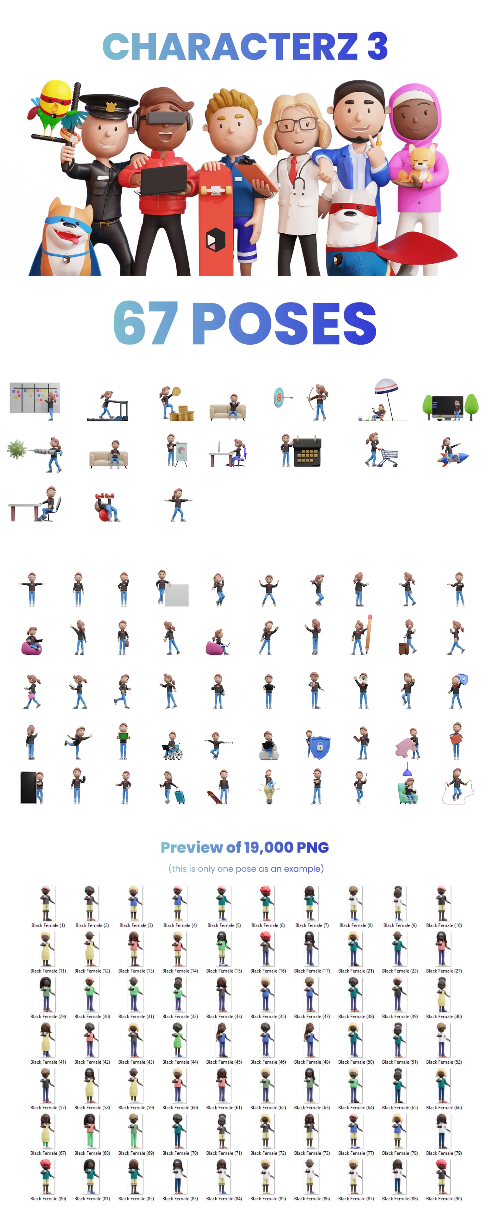 CHARACTERZ 3 - The biggest 3D library in the world presentation image