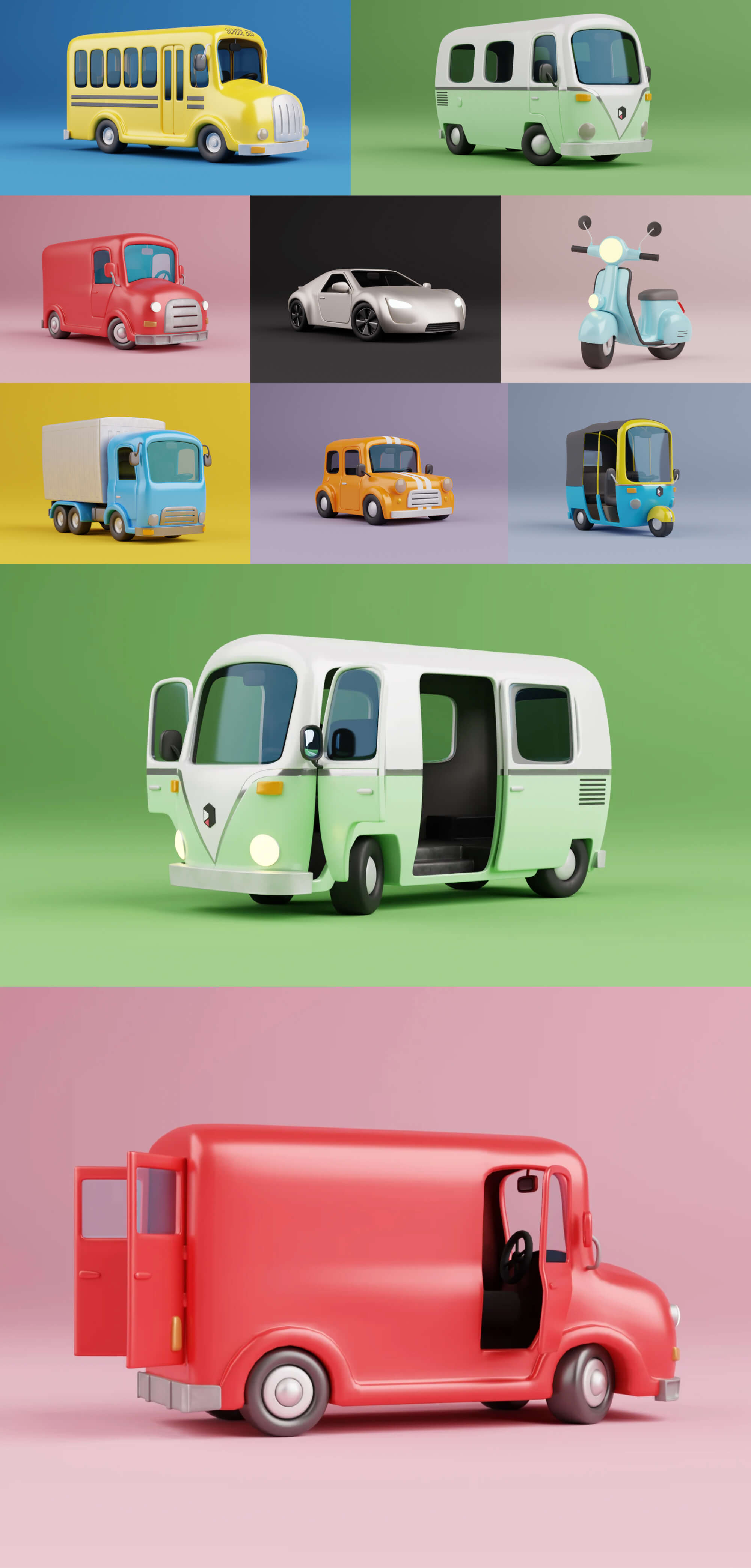 VEHICLEZ - Fully rigged 3D vehicles presentation image