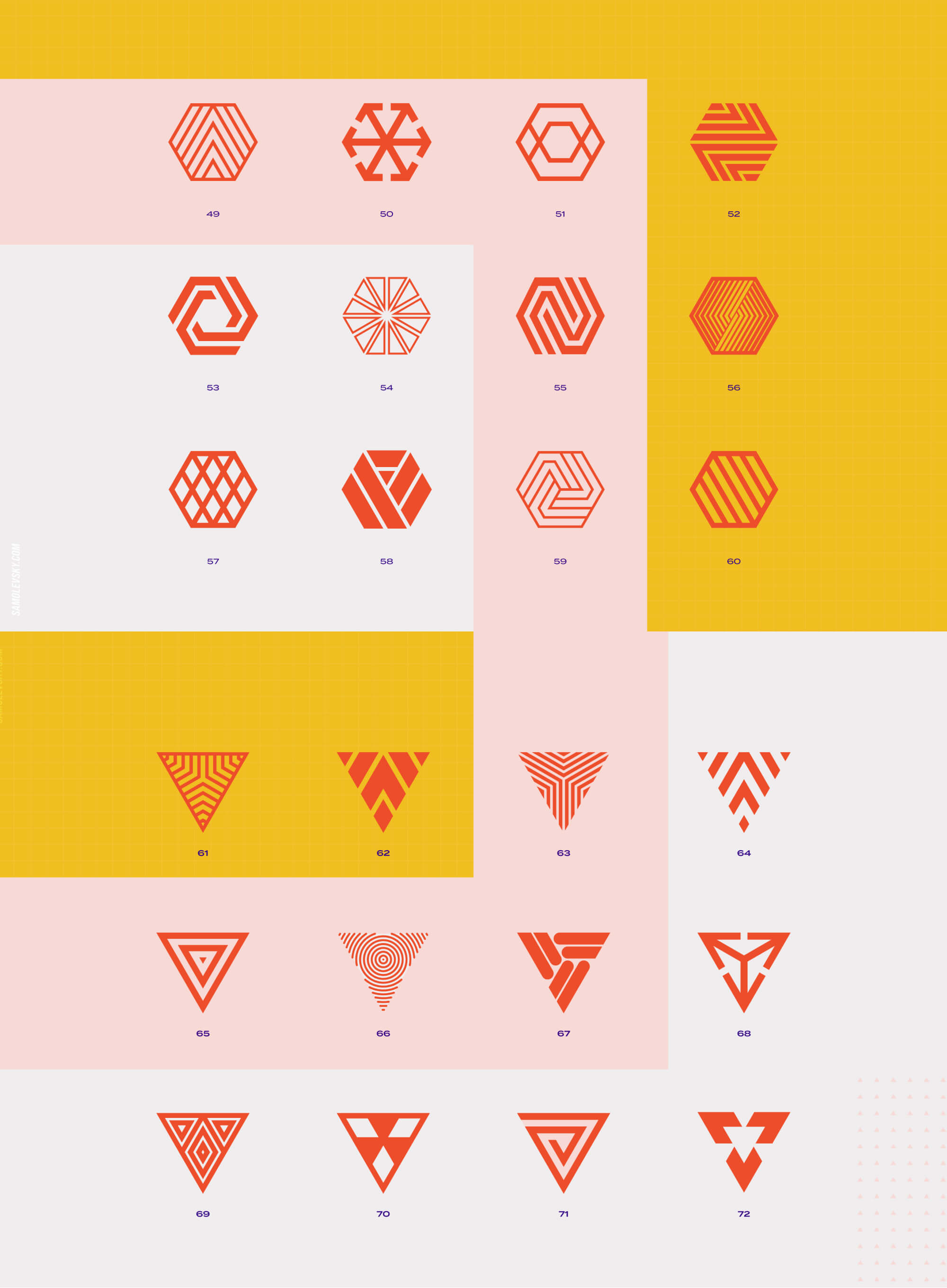 96 Geometric shapes & logo marks collection Vol.2 presentation image