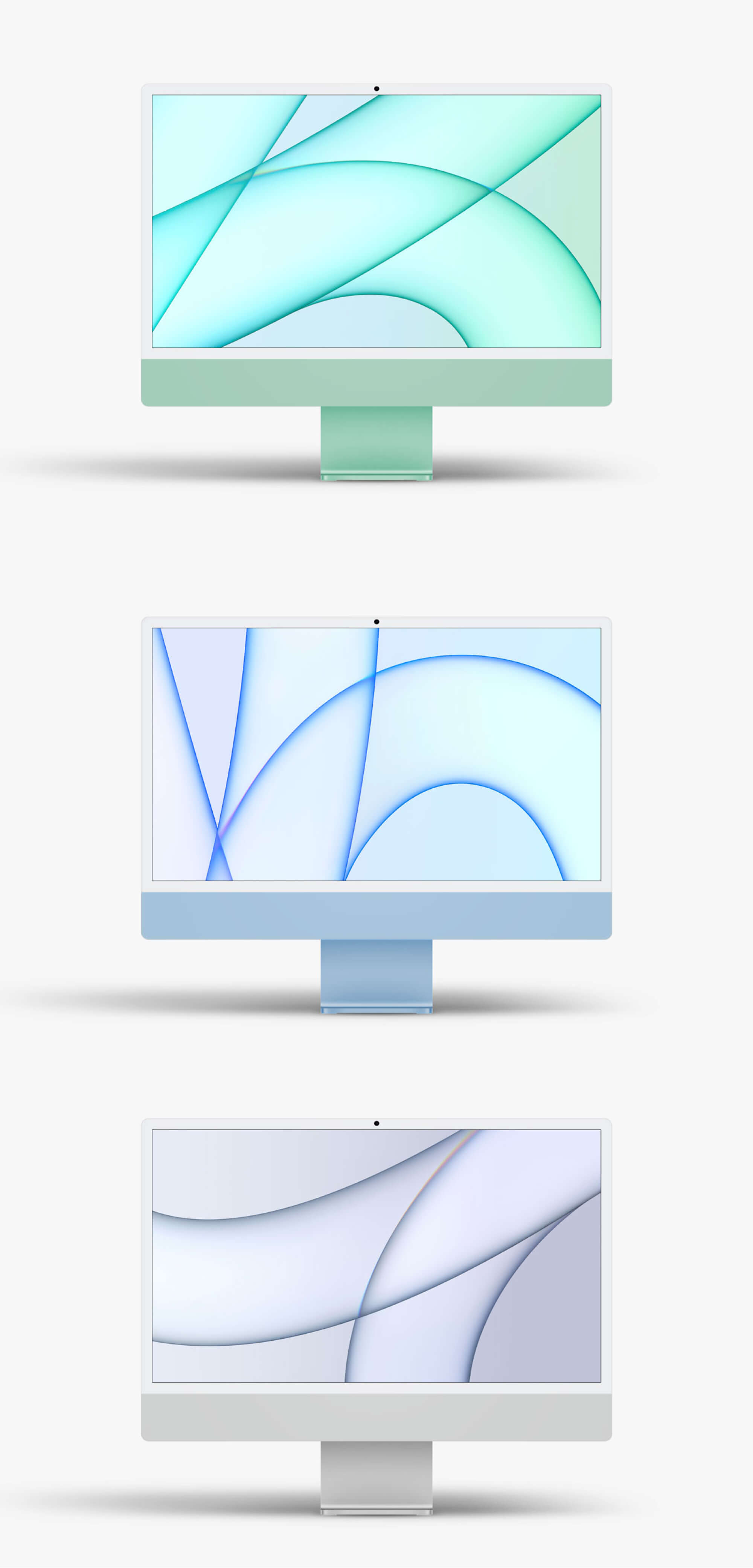 2021 Apple iMac 24 Mock-Up - Adobe Photoshop PSD presentation image