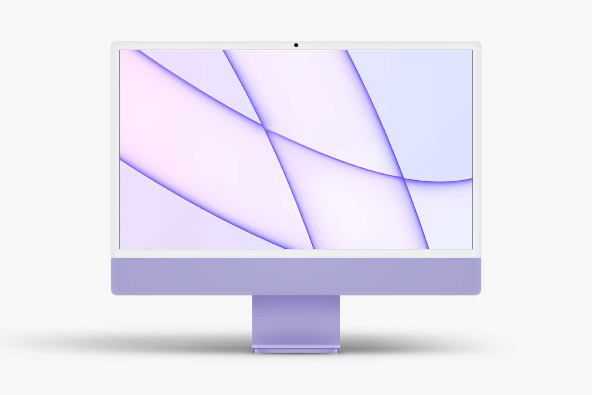 2021 Apple iMac 24 Mock-Up - Adobe Photoshop PSD presentation image