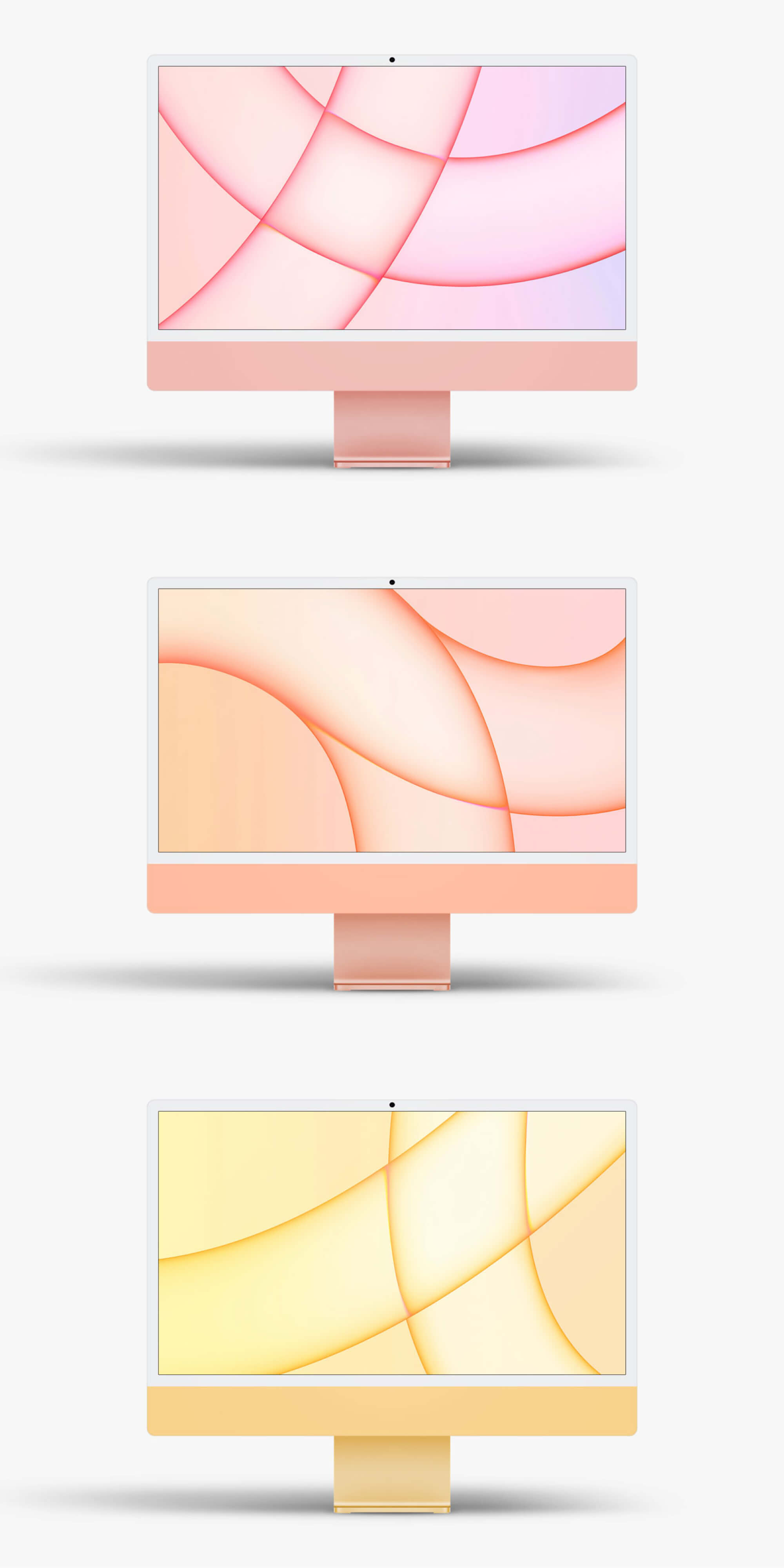 2021 Apple iMac 24 Mock-Up - Adobe Photoshop PSD presentation image