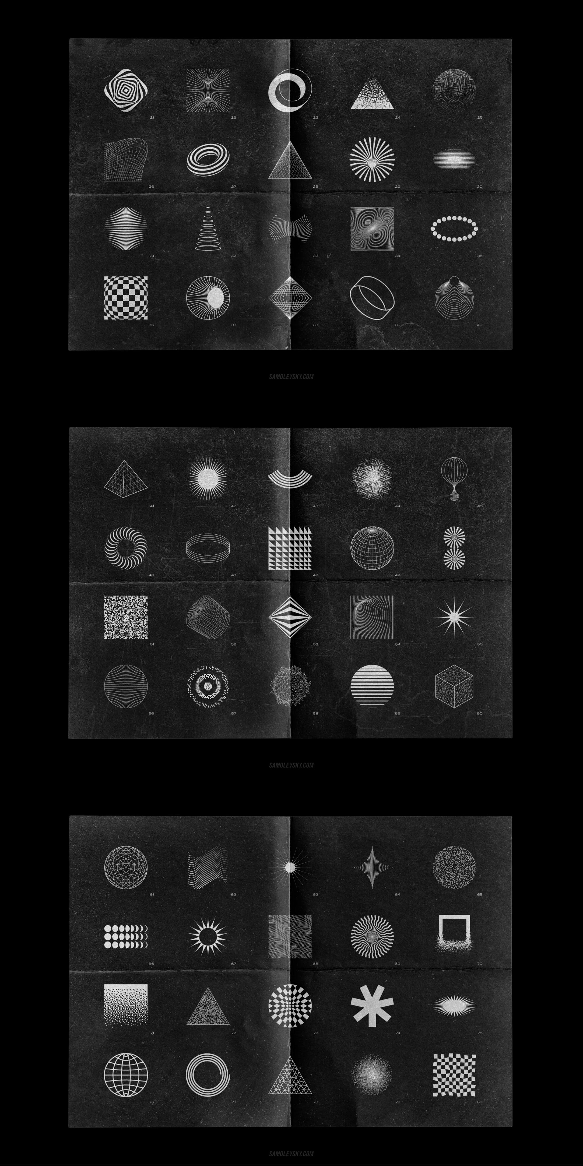 200 Abstract geometric shapes & Plastic wrap backgrounds presentation image