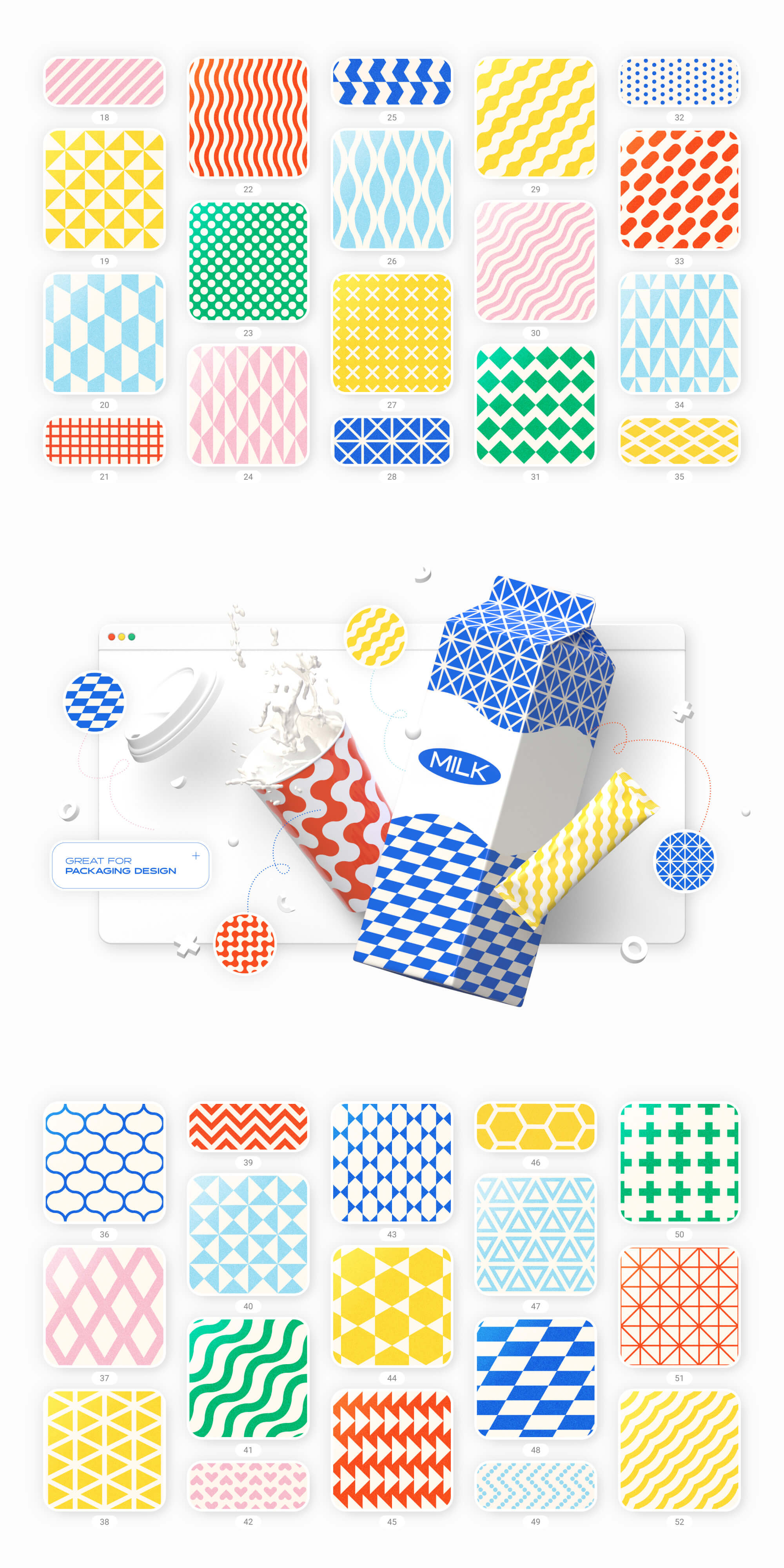 Essential geometric patterns collection presentation image