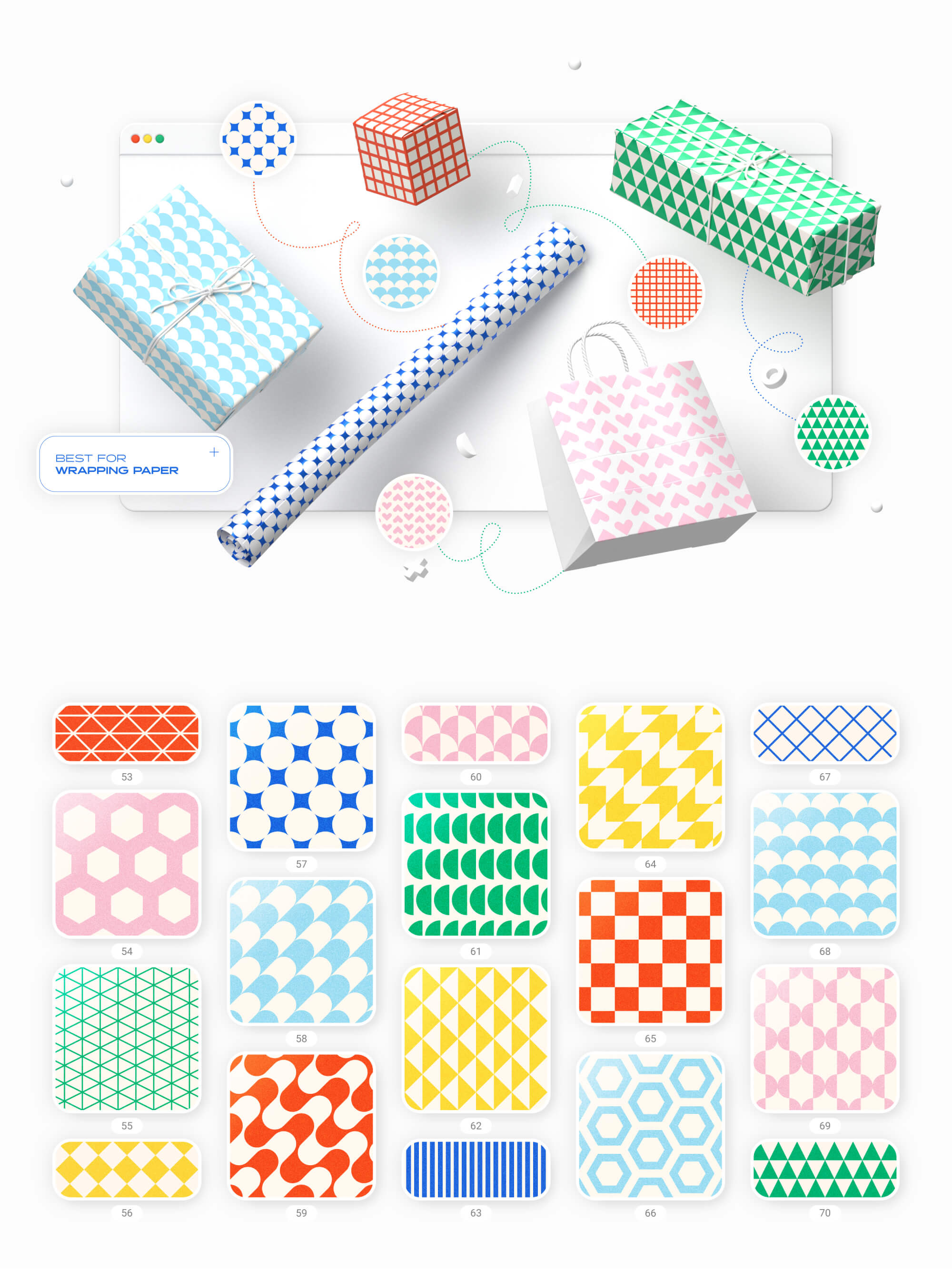 Essential geometric patterns collection presentation image
