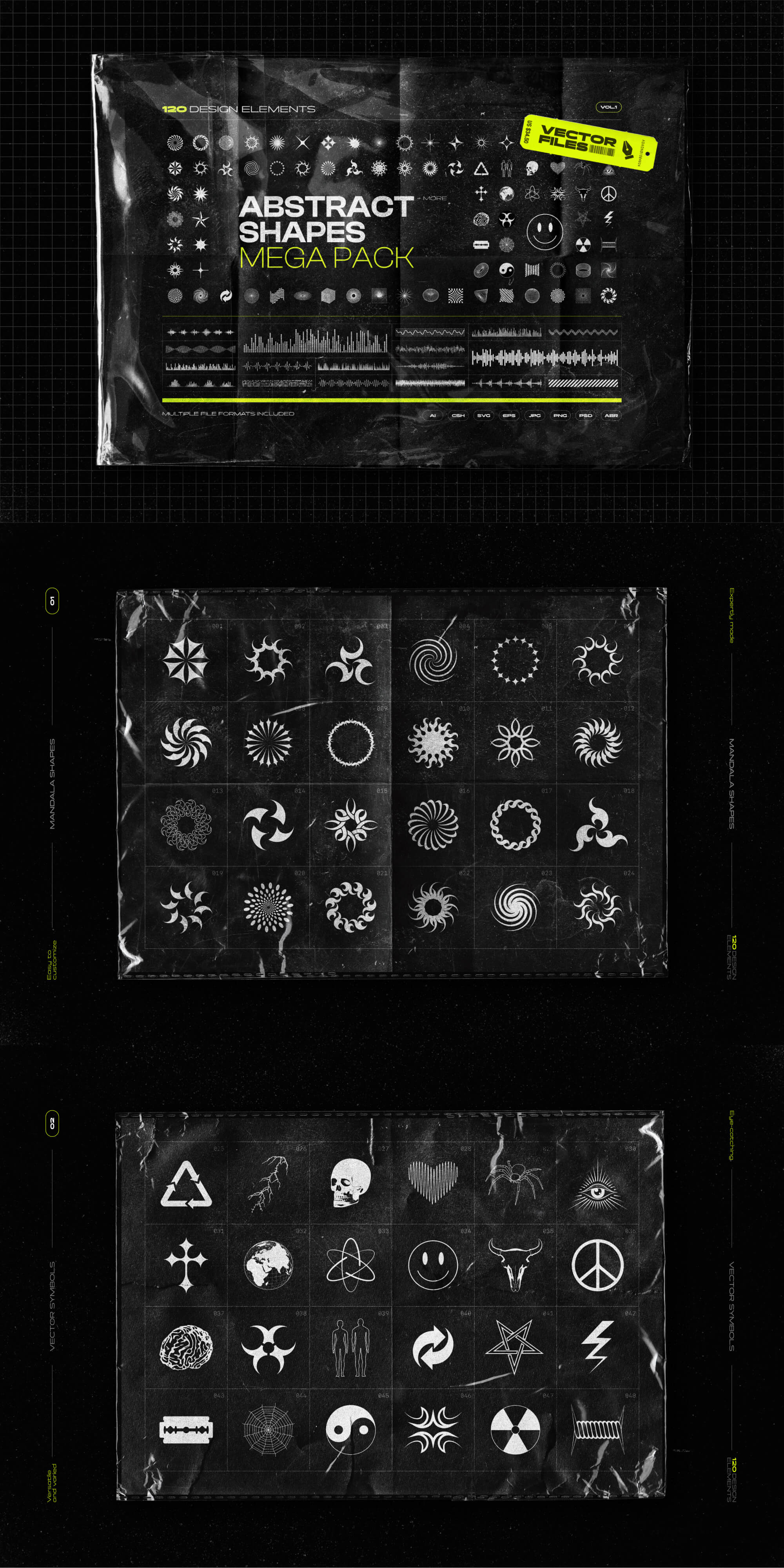 Abstract shapes MEGA PACK presentation image