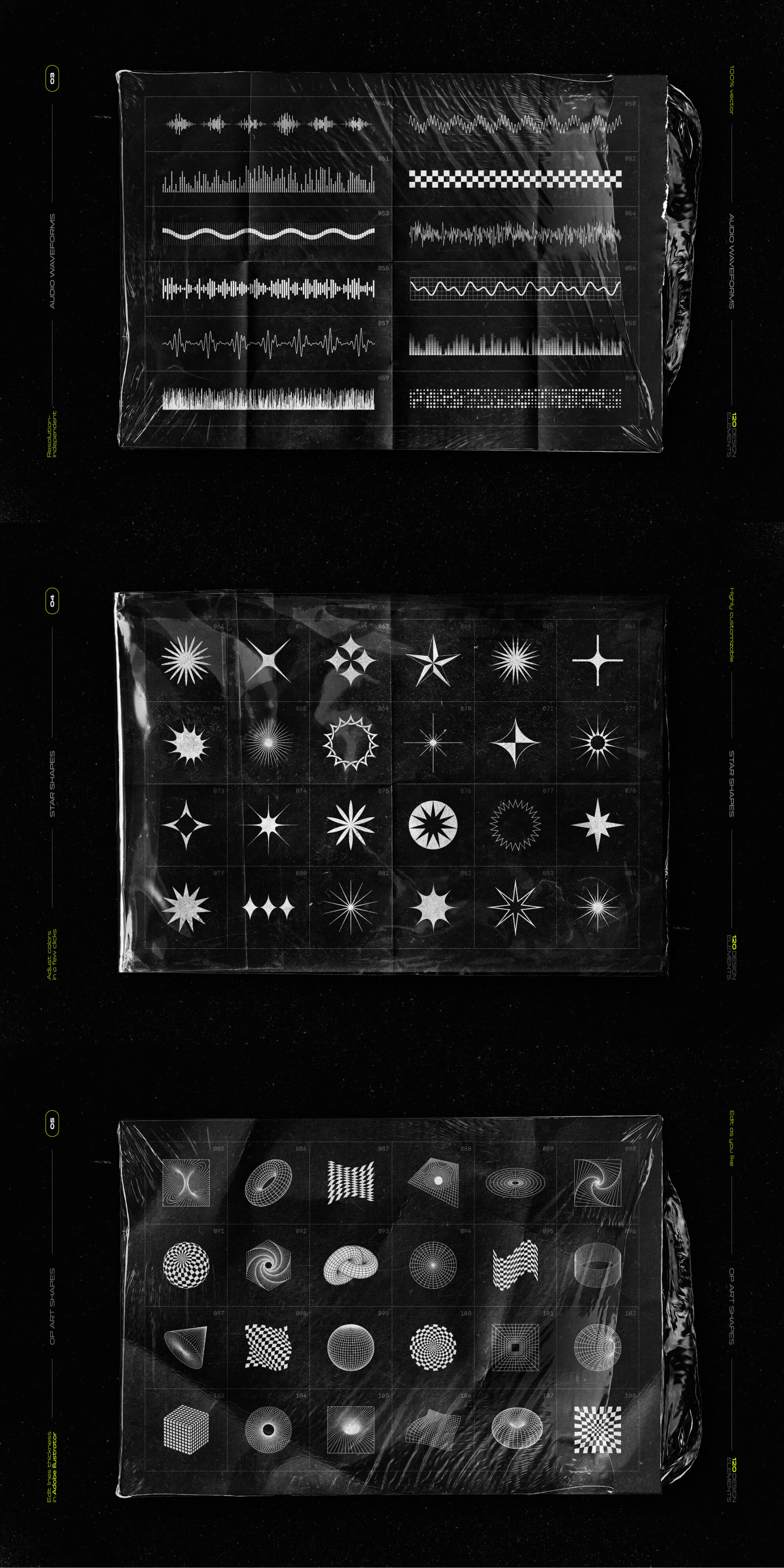 Abstract shapes MEGA PACK presentation image