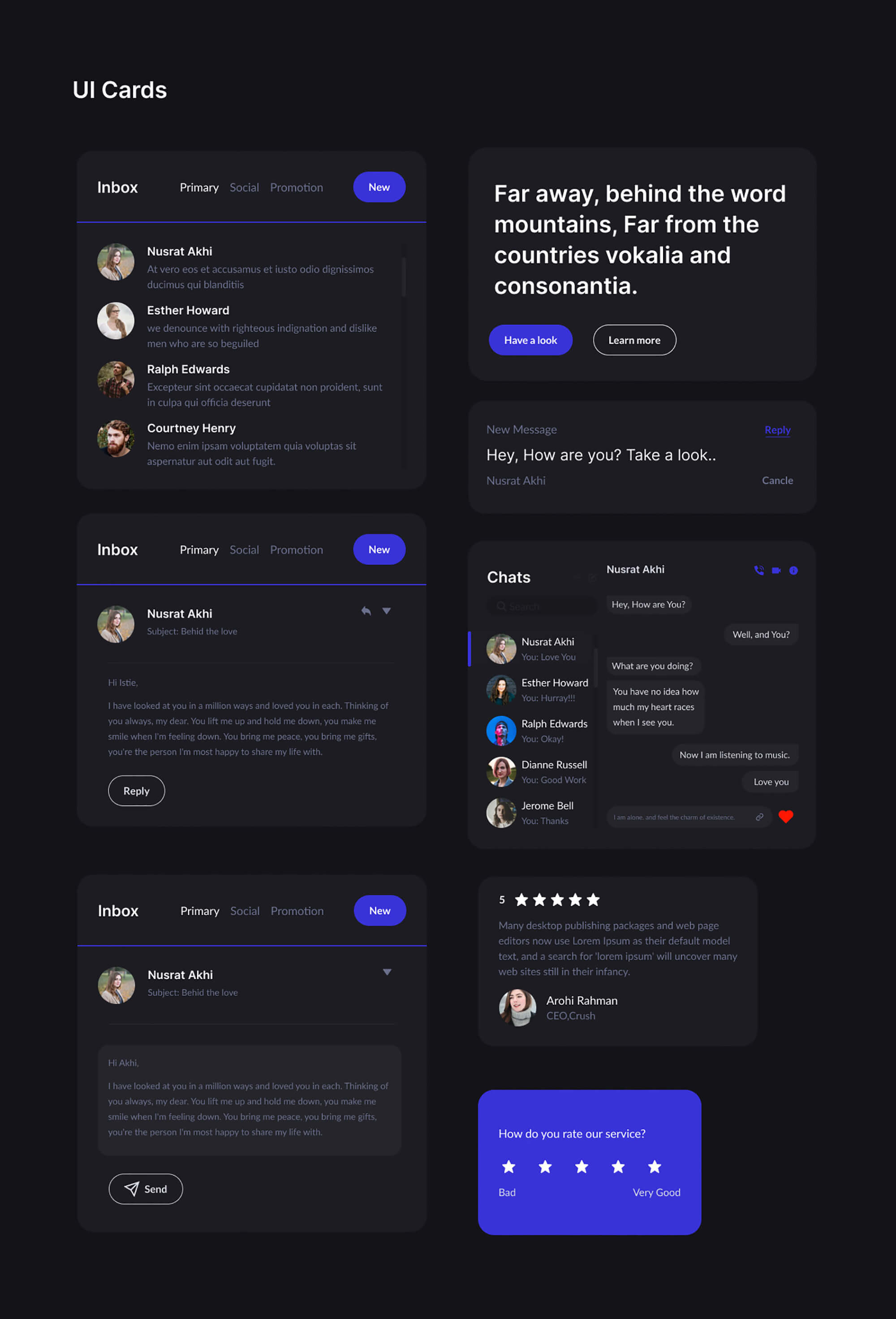 Cards UI Kit Design in free download Figma presentation image