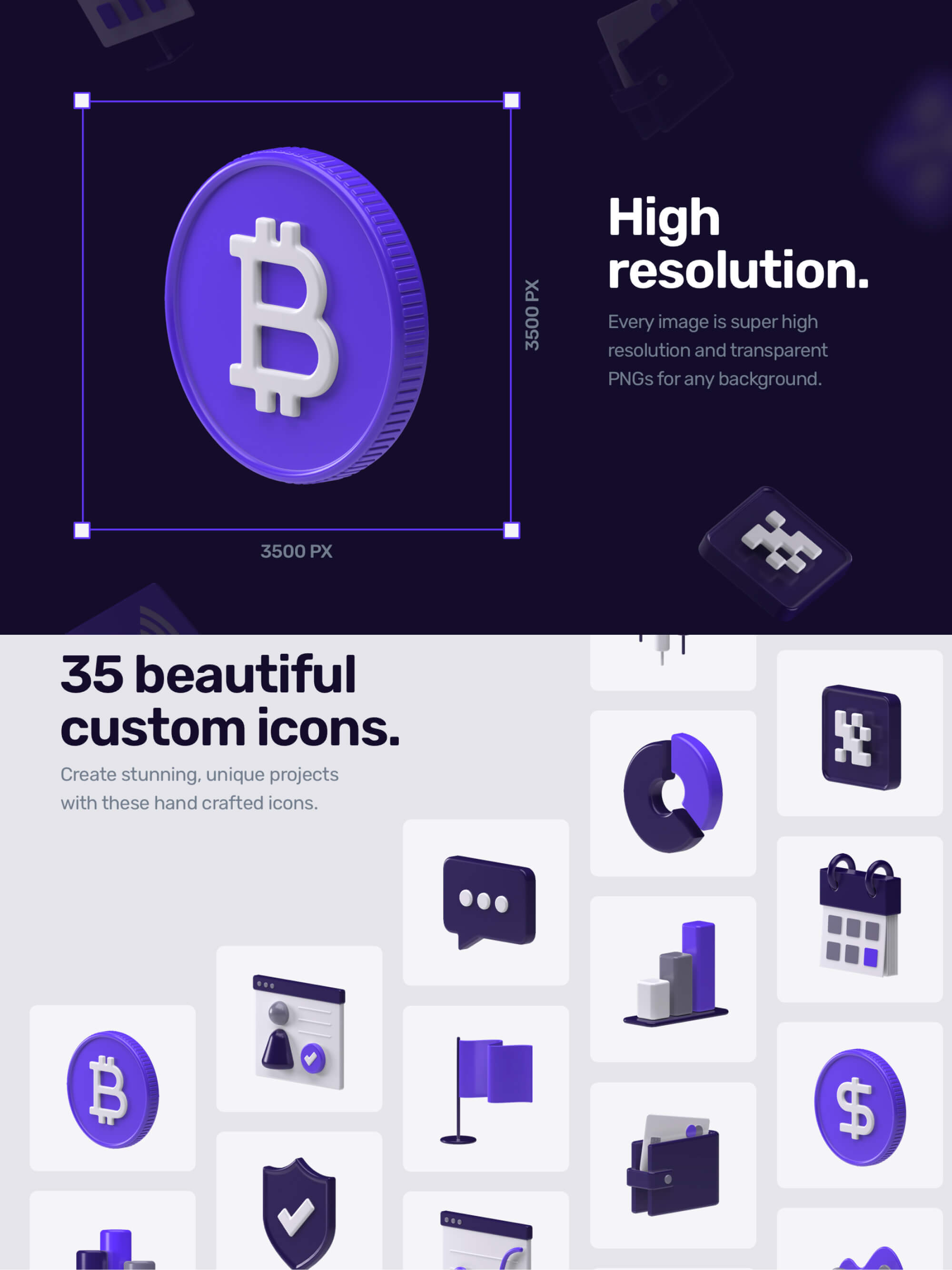 Feenancy 3D icons Vol.1 (Demo) presentation image