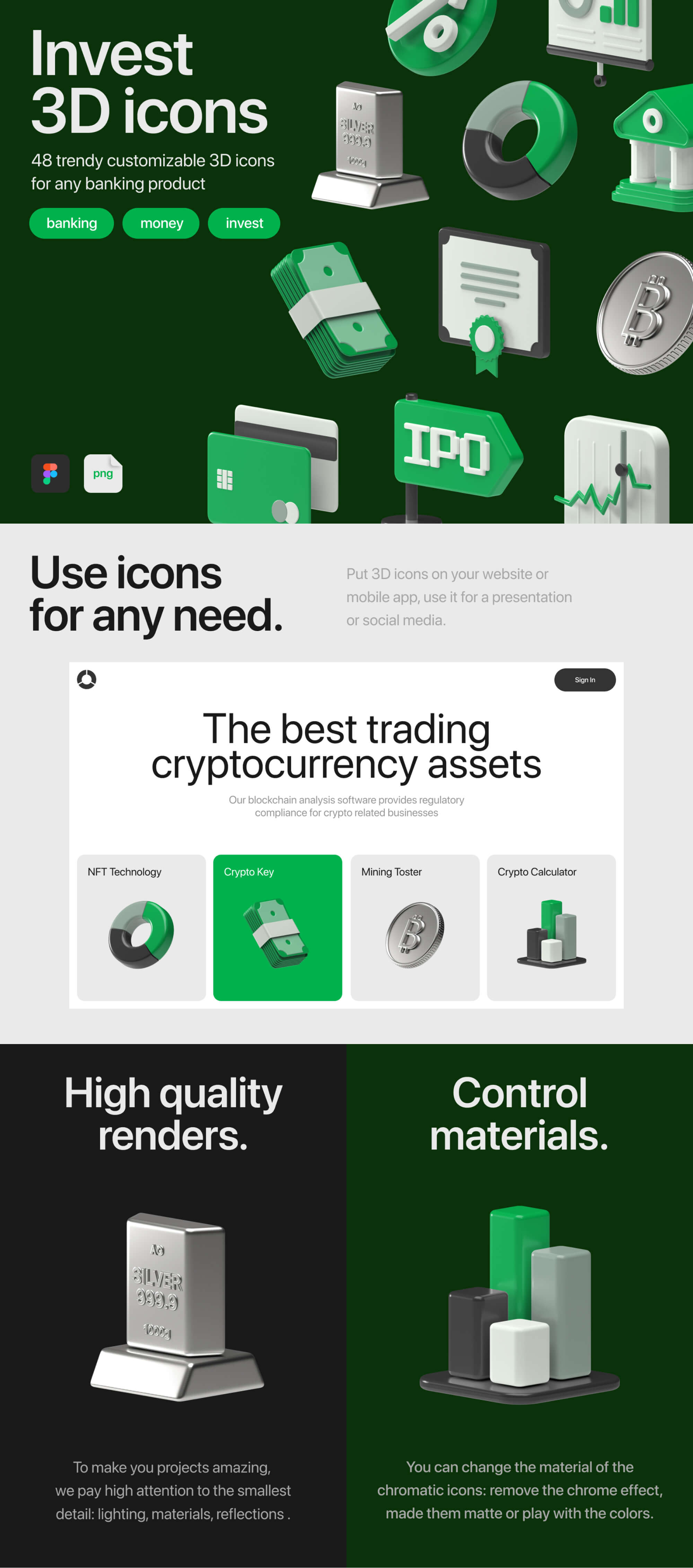 Invest 3D icons (Demo) presentation image