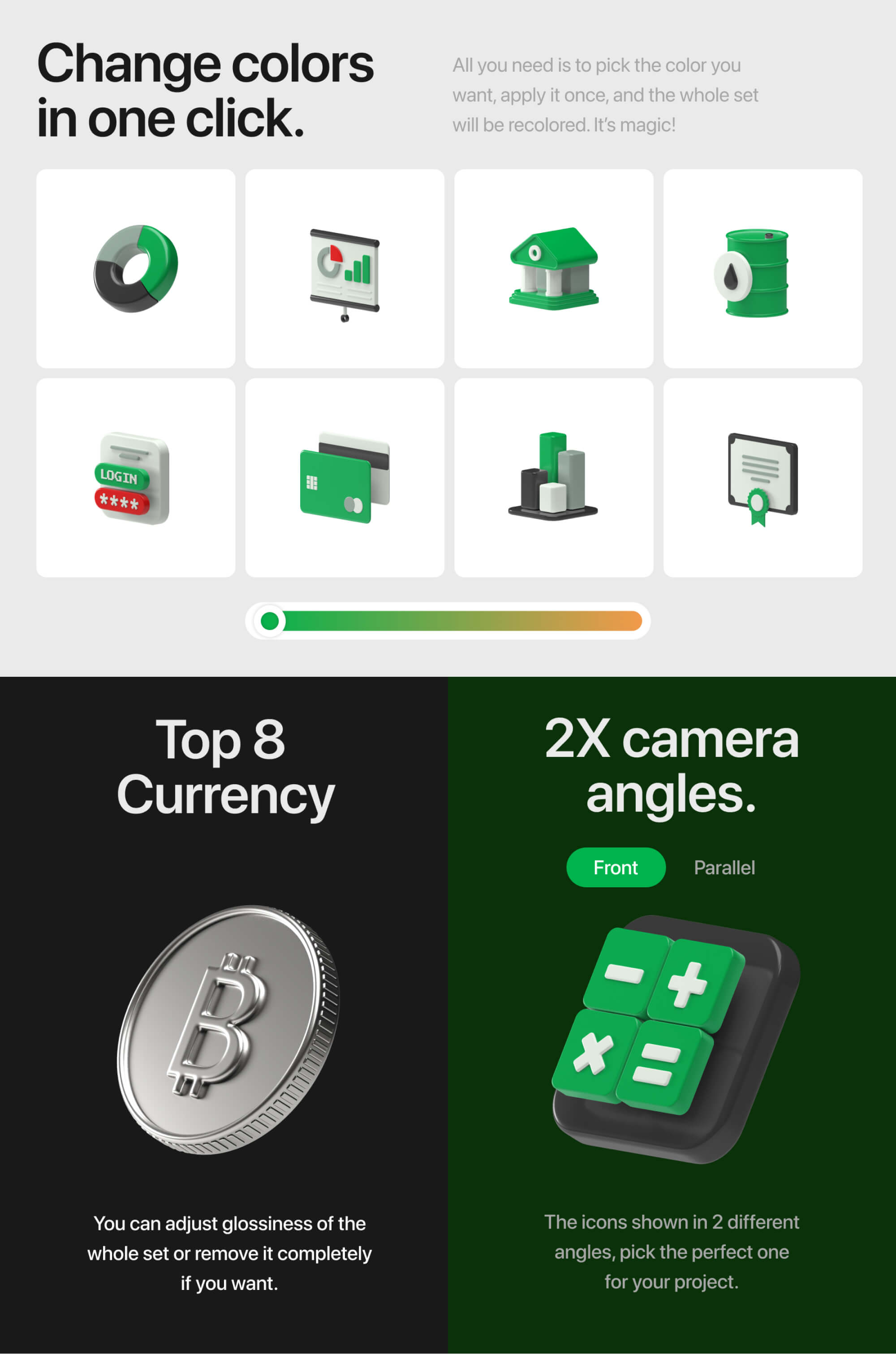 Invest 3D icons (Demo) presentation image