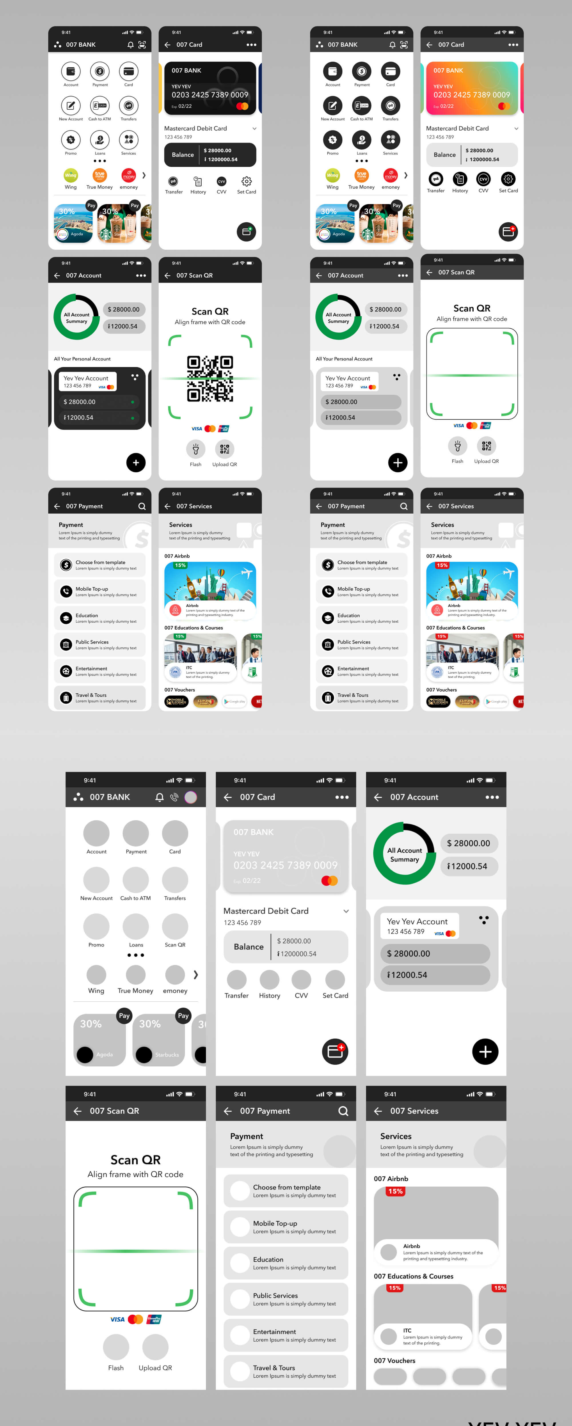 007 BANK APP UI CONCEPT 4 STYLE ++ YEV YEV presentation image