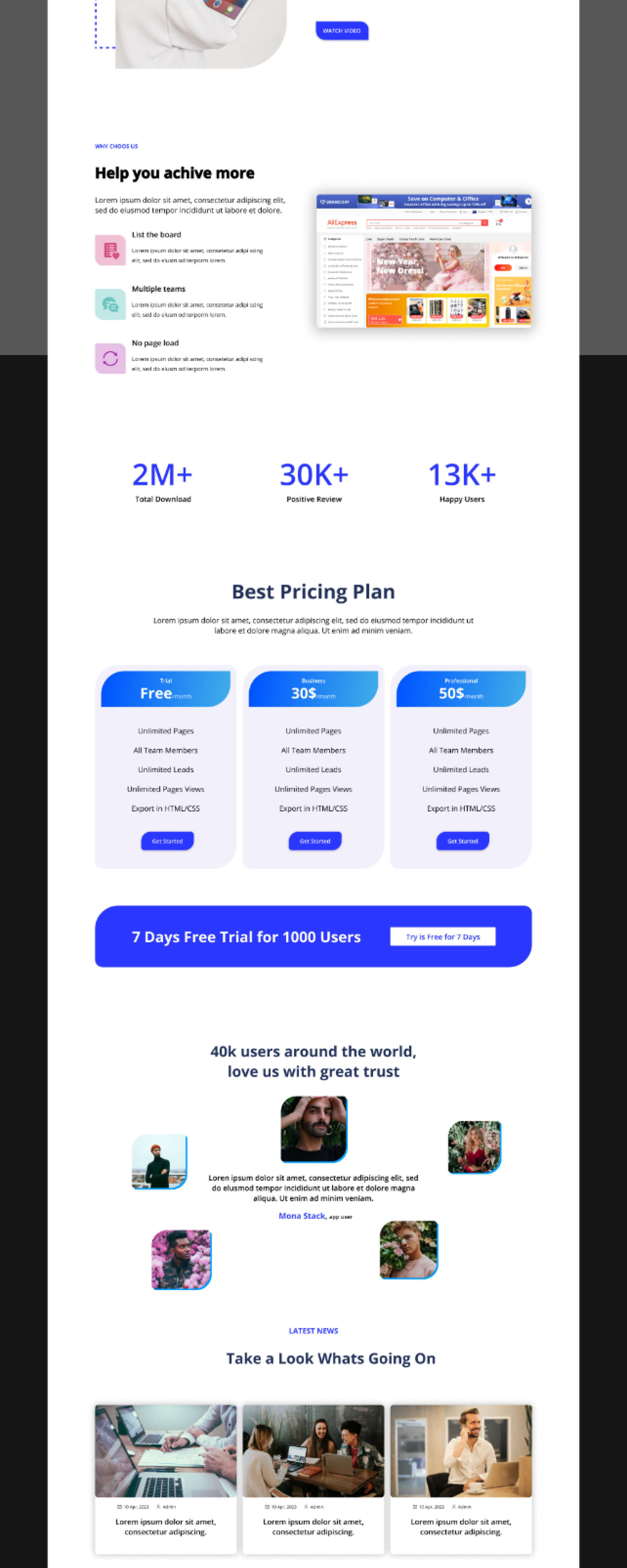 Software Website UI Free Concept ++ YEV YEV presentation image
