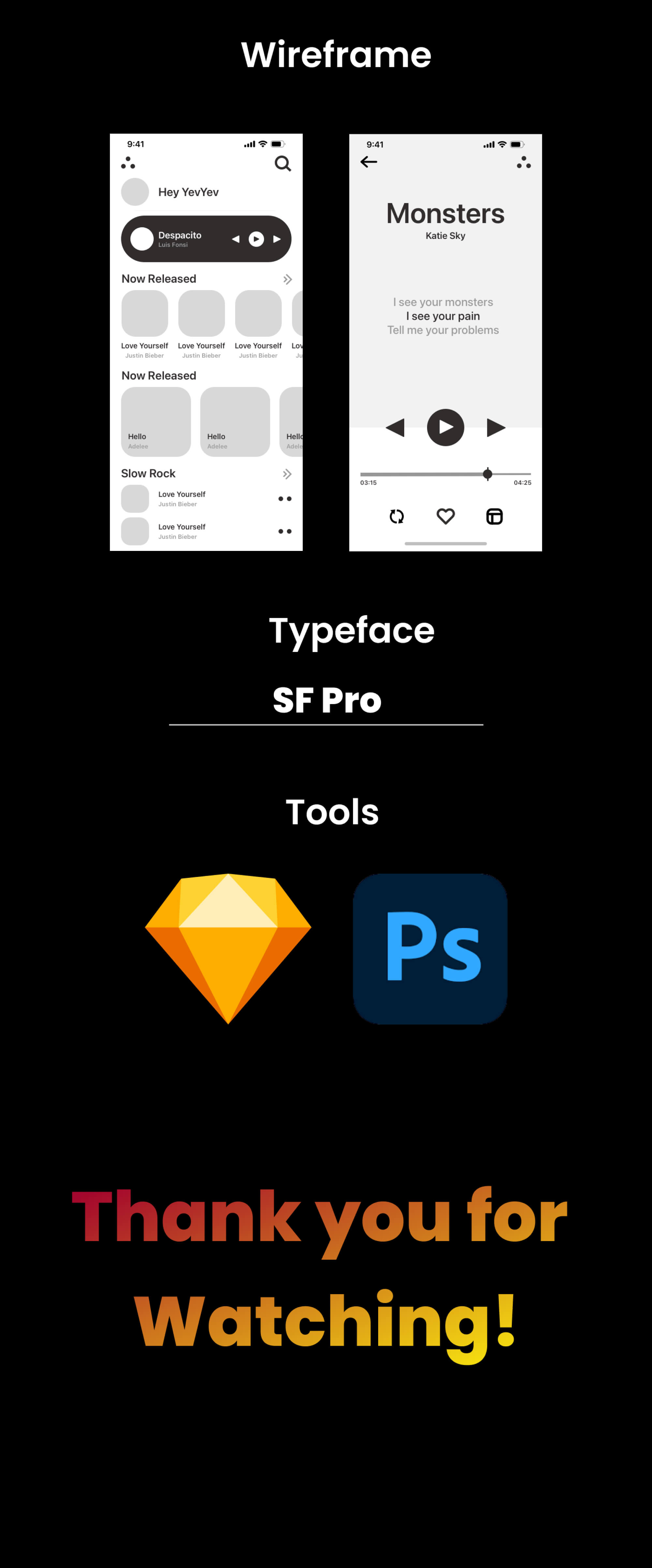 Music App With Dynamic Island Design Concept presentation image