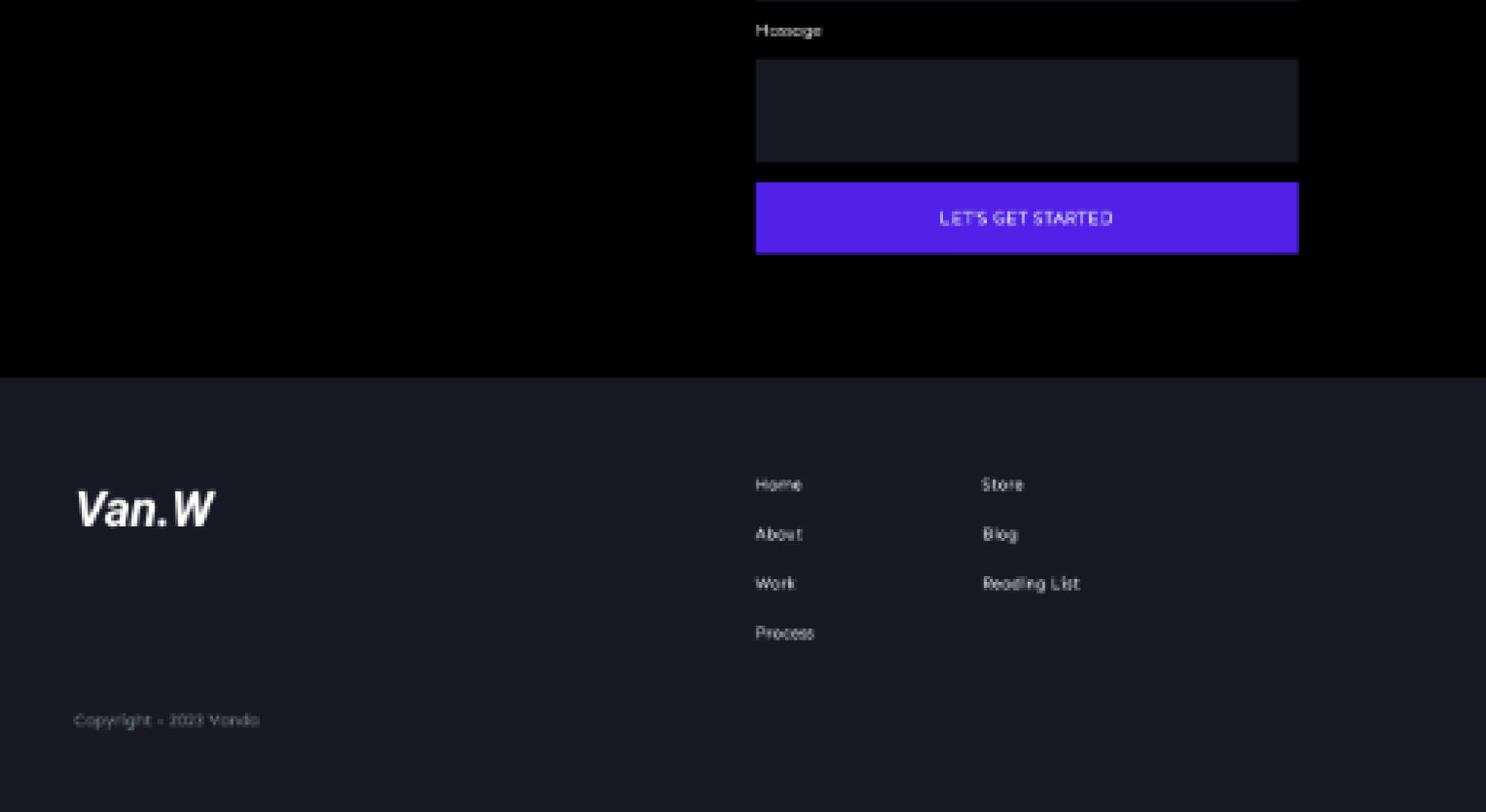 Portfolio Website UI Concept presentation image