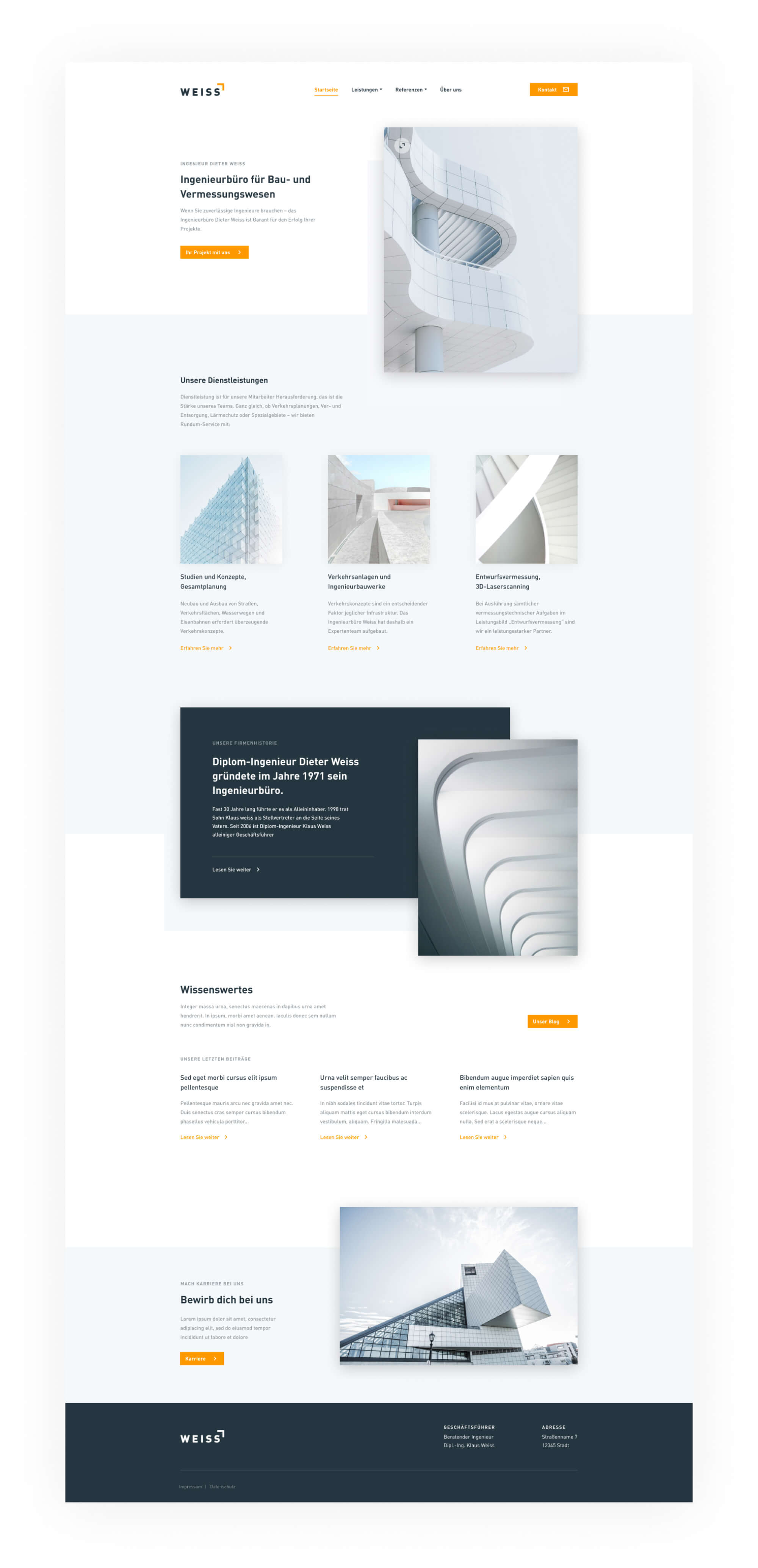 Weiss - Landing Page presentation image