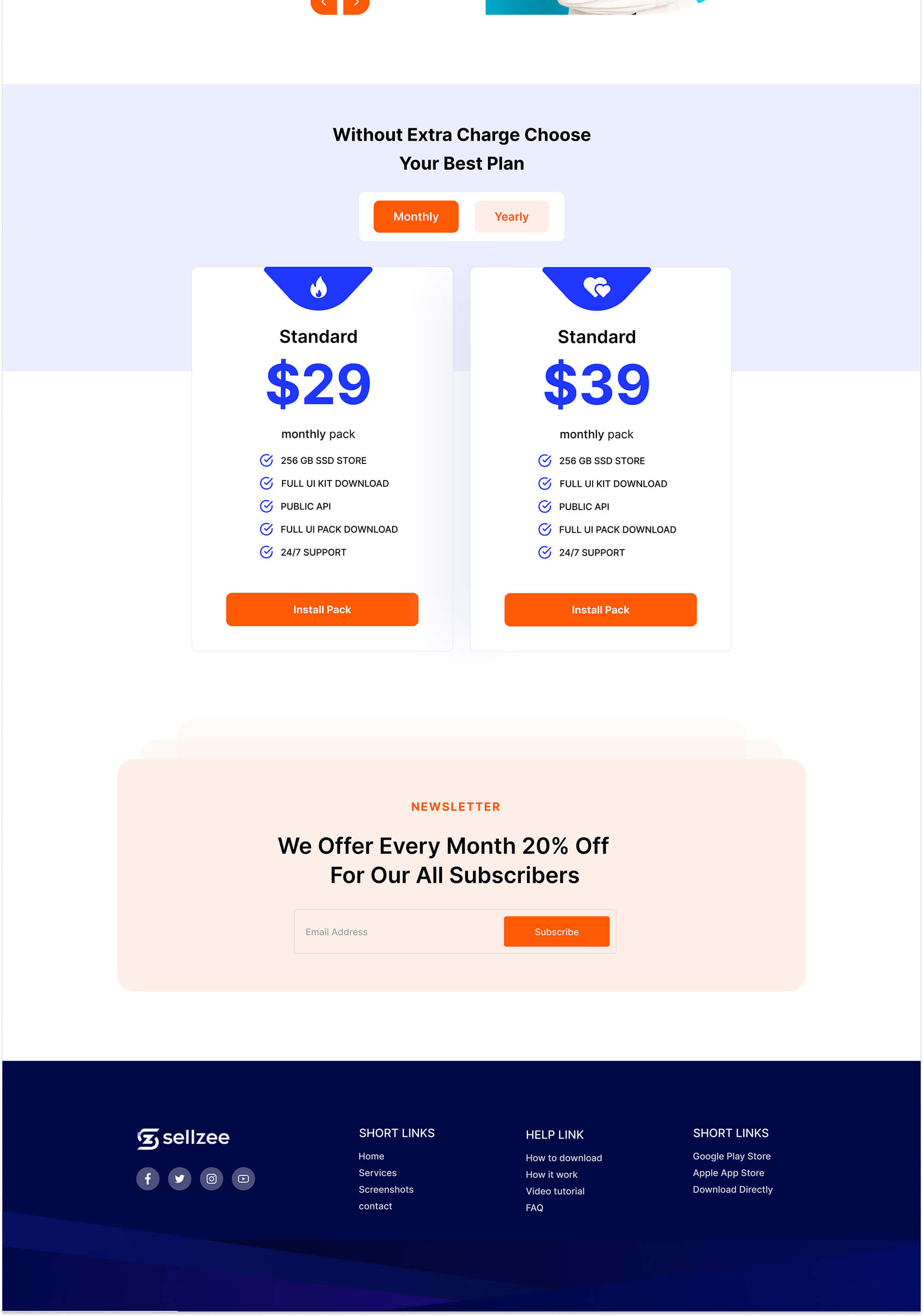 Sellzee - Saas Landing Page presentation image