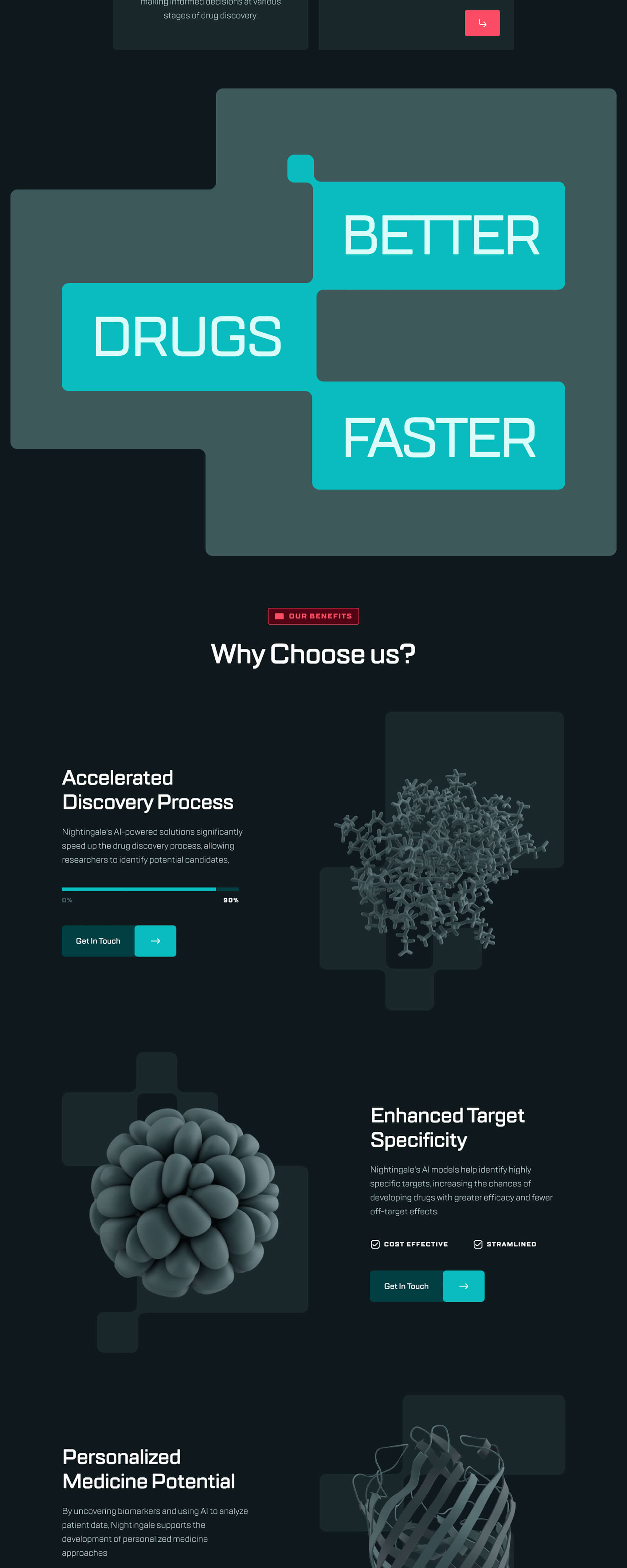 SH nightingale: AI-Driven Biotech Web Template presentation image