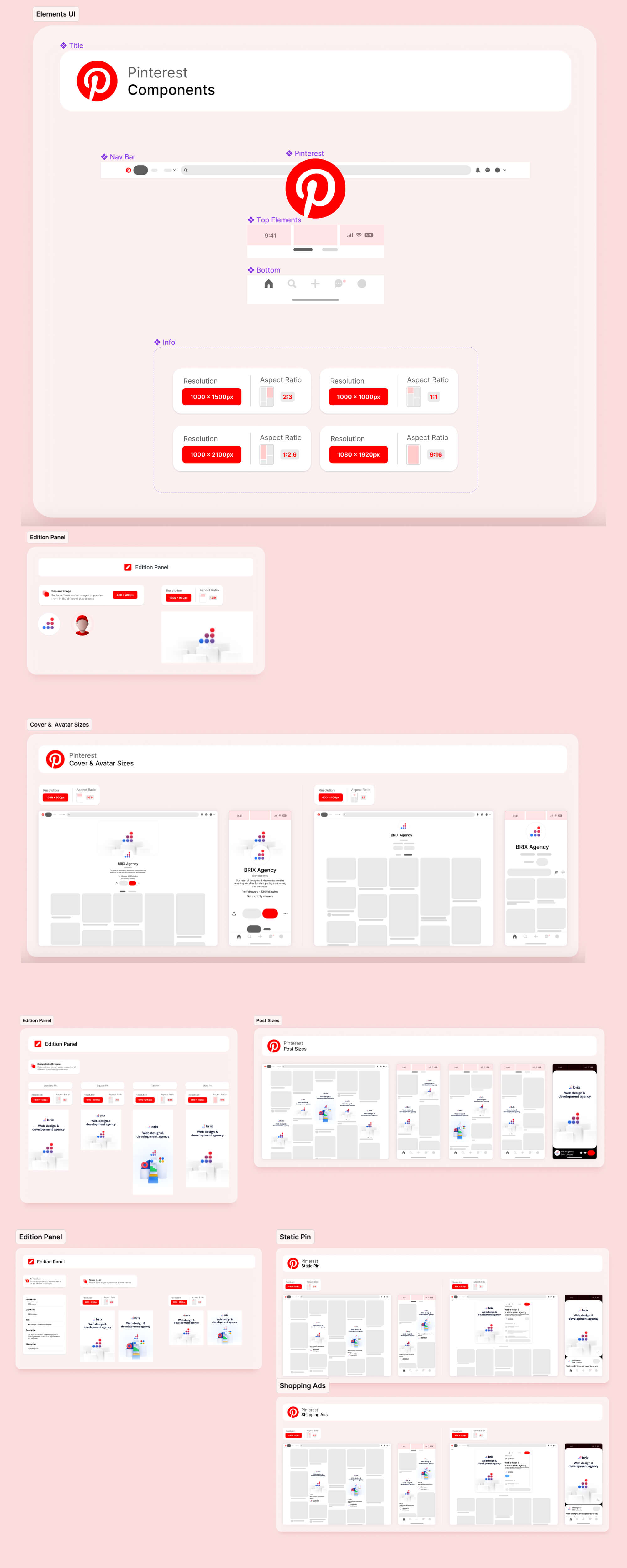 Pinterest Image Size Kit | BRIX Agency presentation image