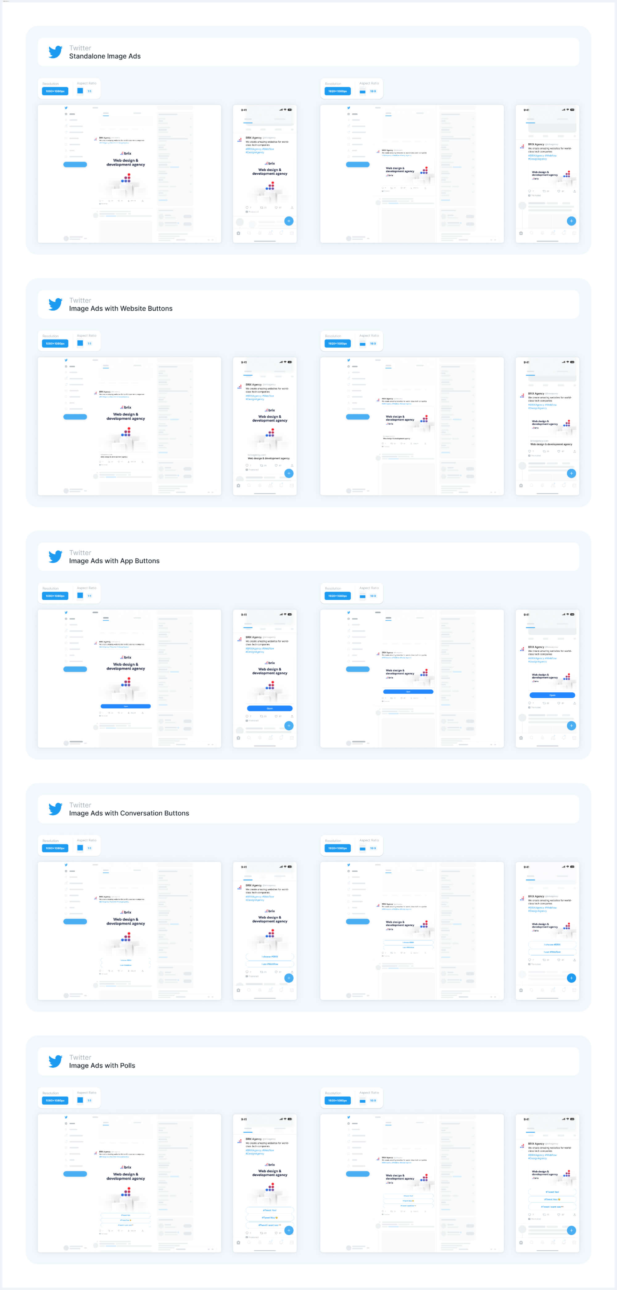 Twitter Image Size Kit | BRIX Agency presentation image