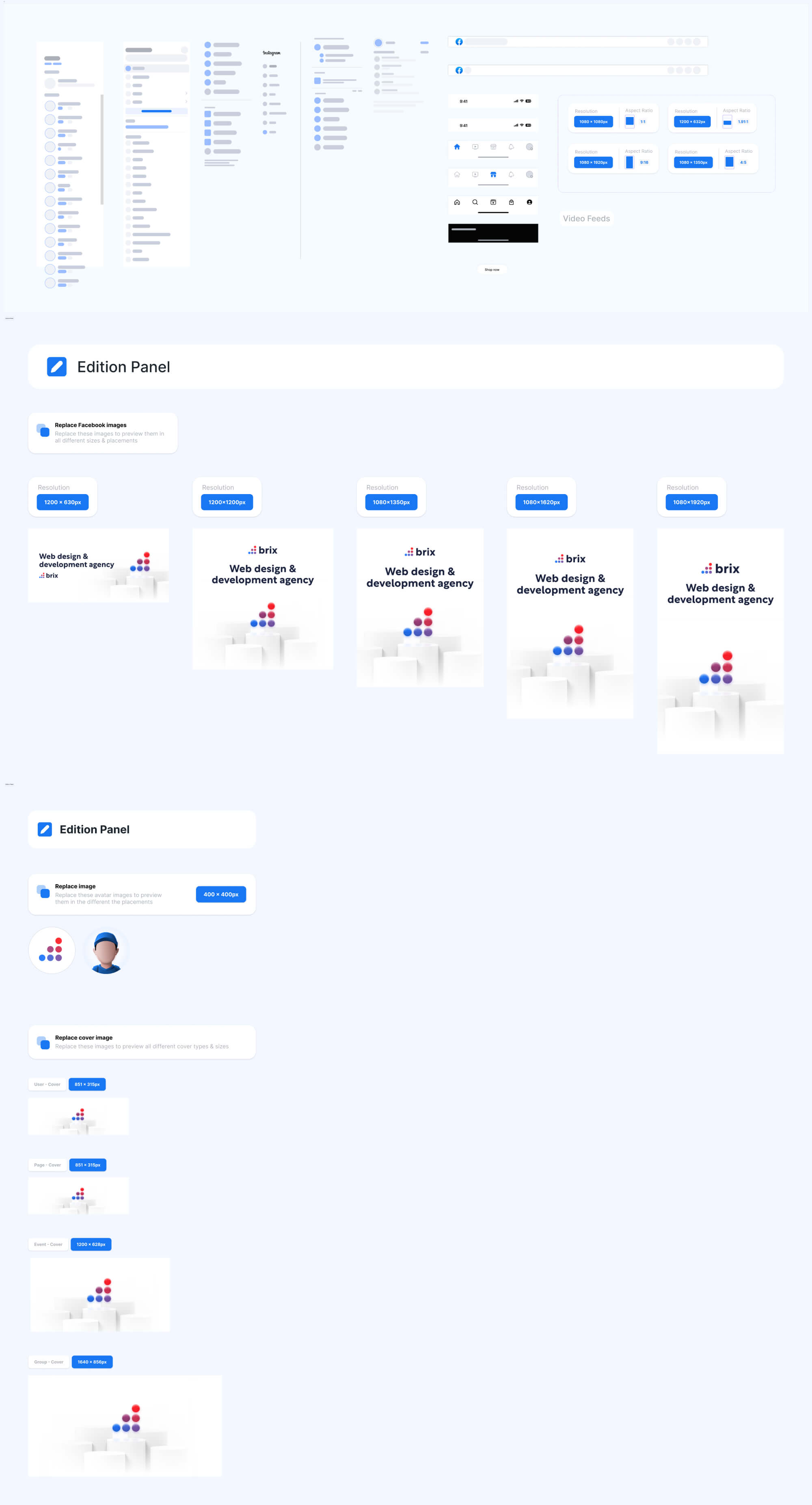 Facebook Image Size Kit | BRIX Agency presentation image