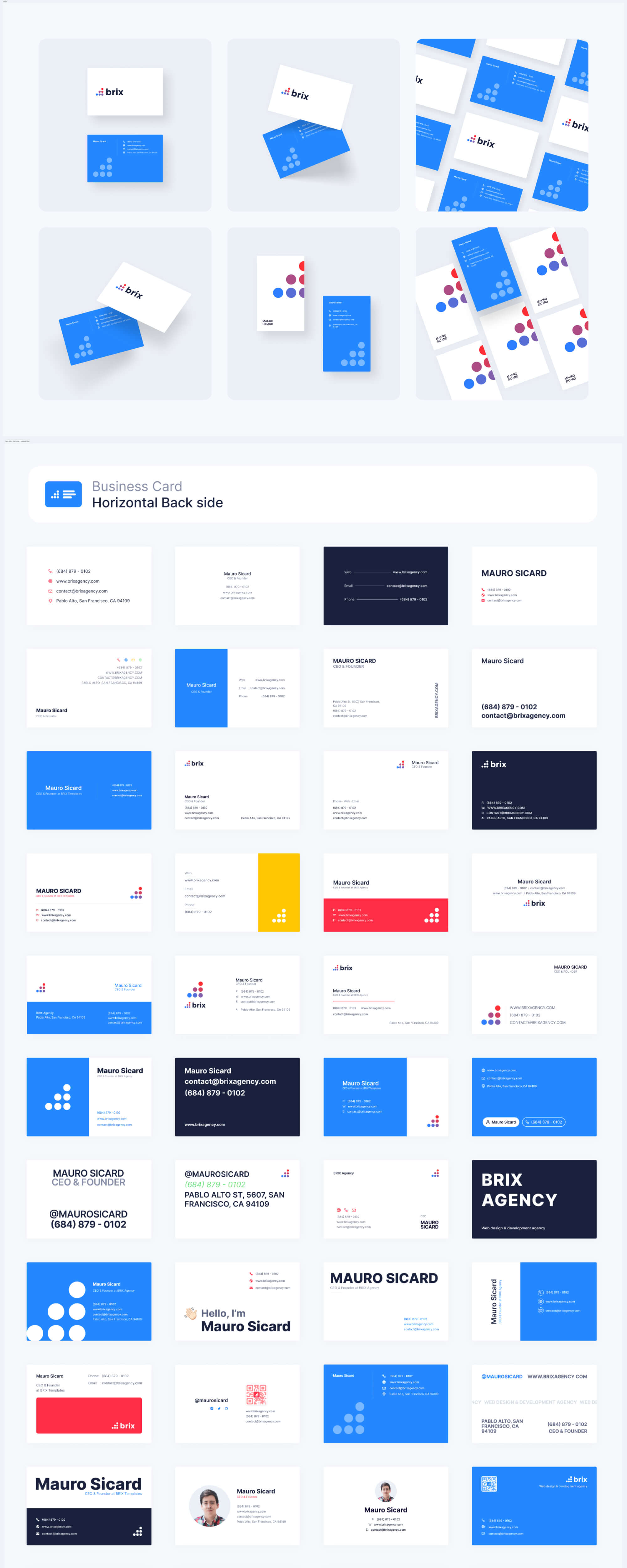 Business Cards Design Kit | BRIX Agency presentation image