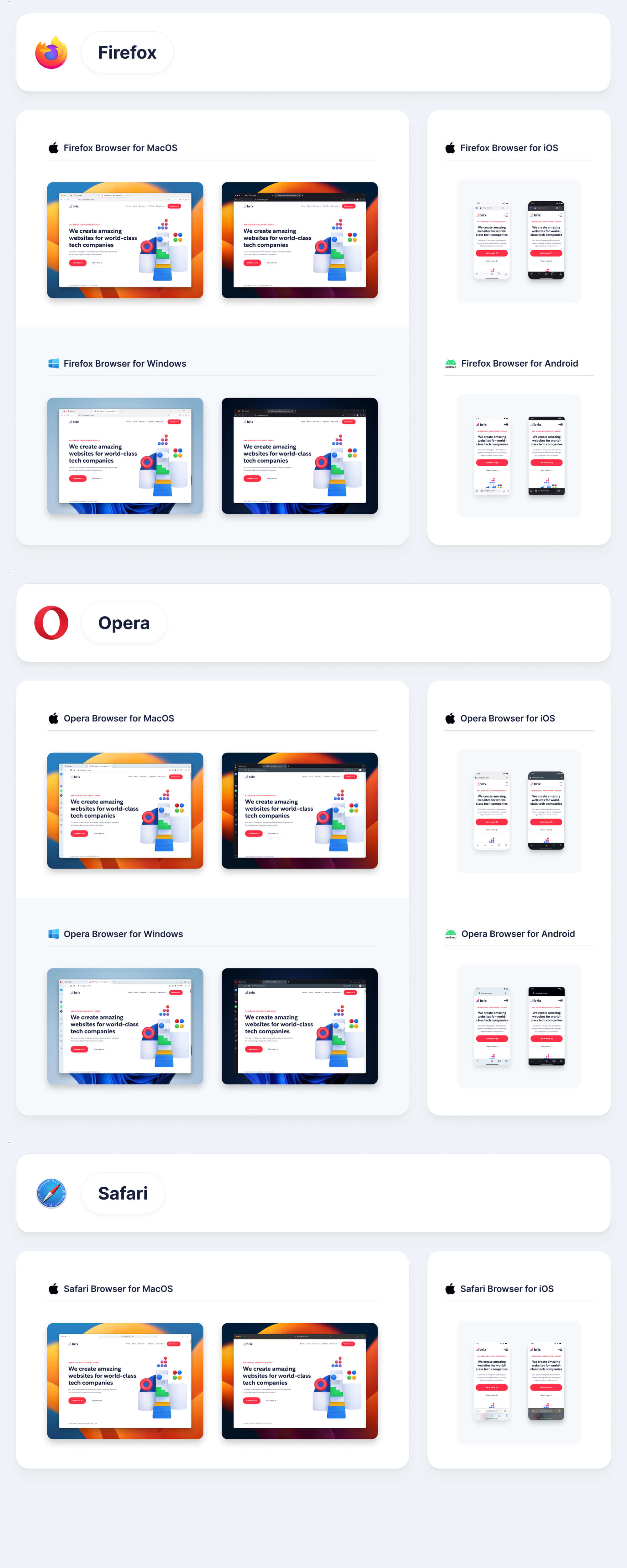 Browser Mockups Figma Kit | BRIX Agency presentation image