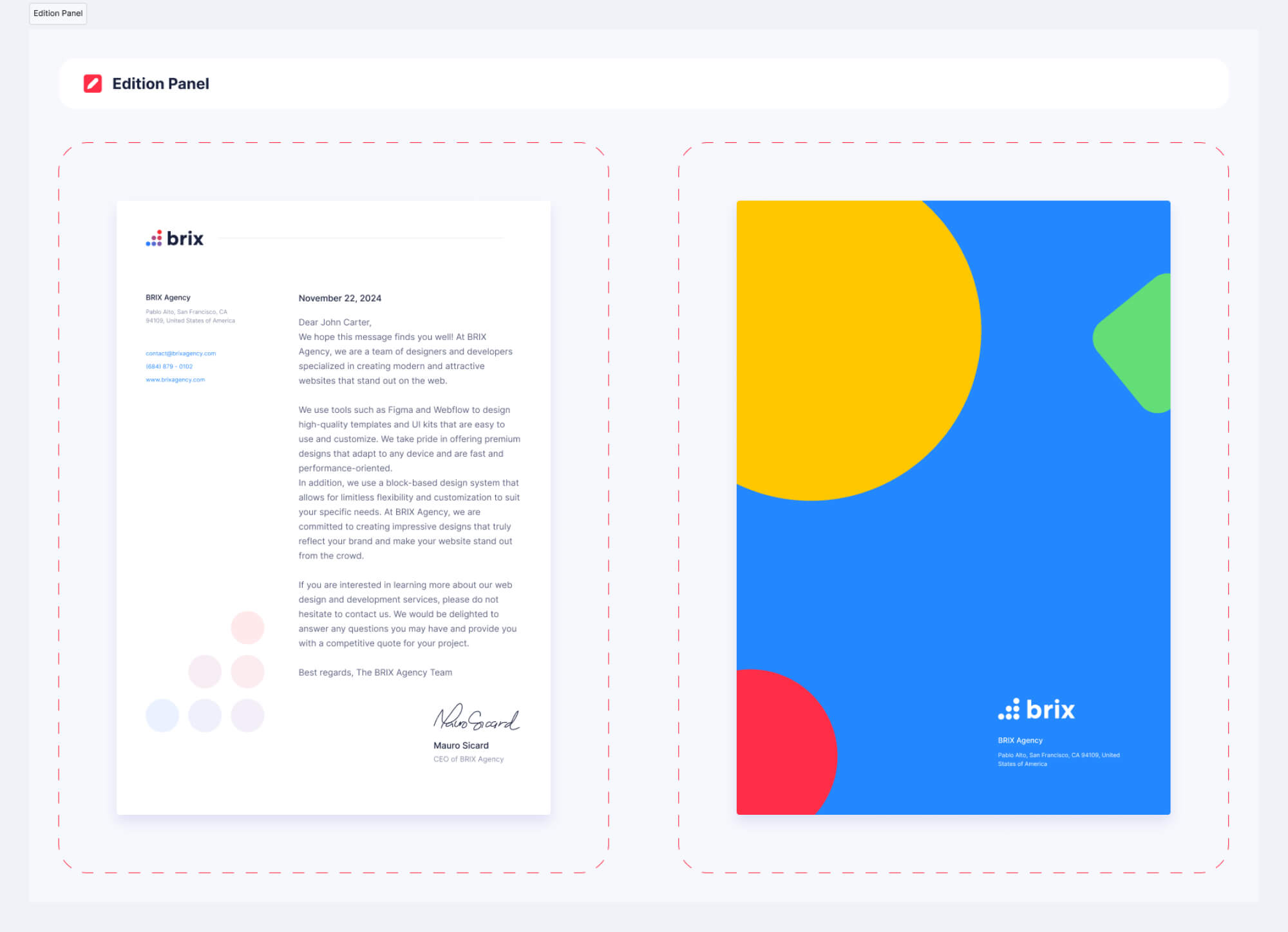 Letterhead Design Kit | BRIX Agency presentation image