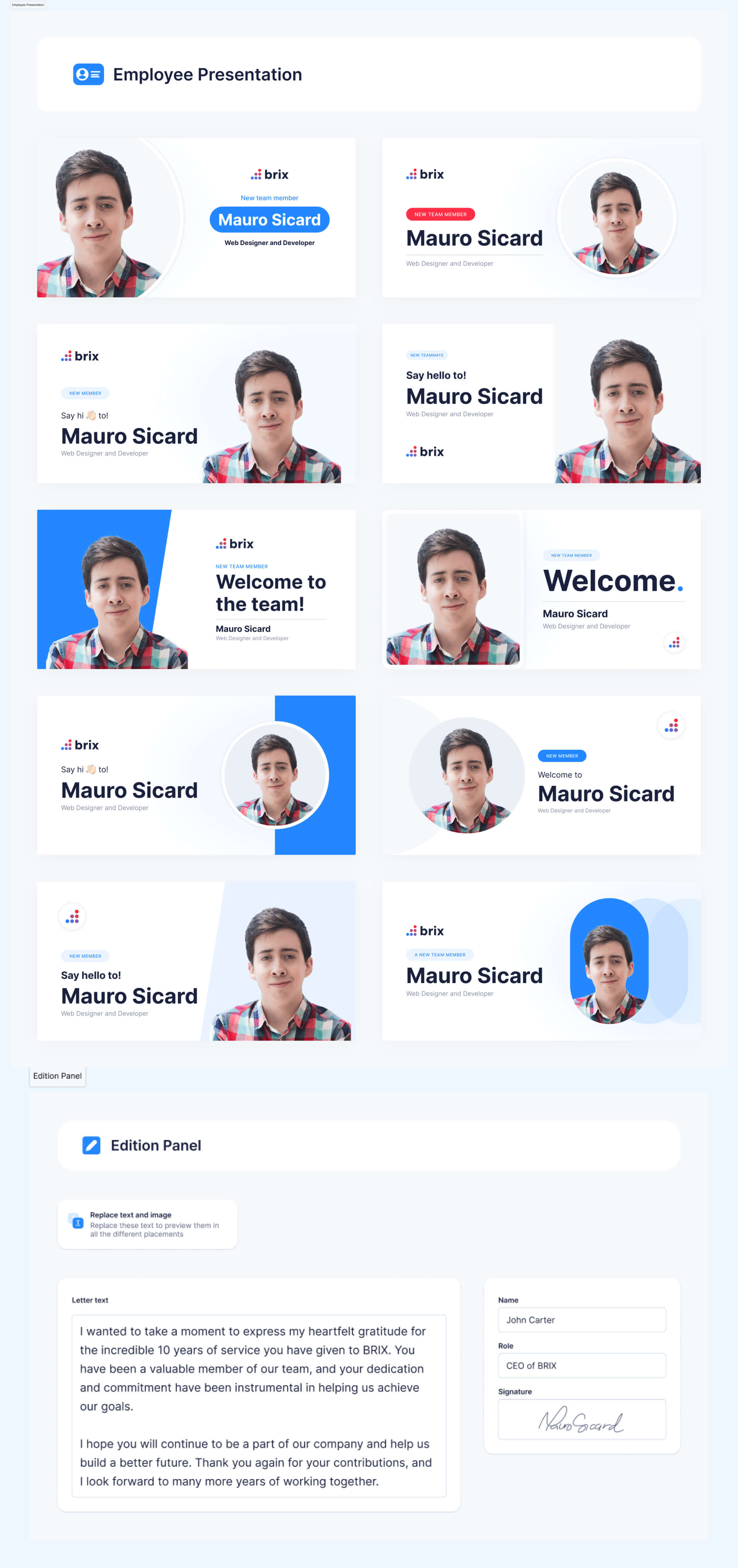 Employee Graphic Resources | BRIX Agency presentation image