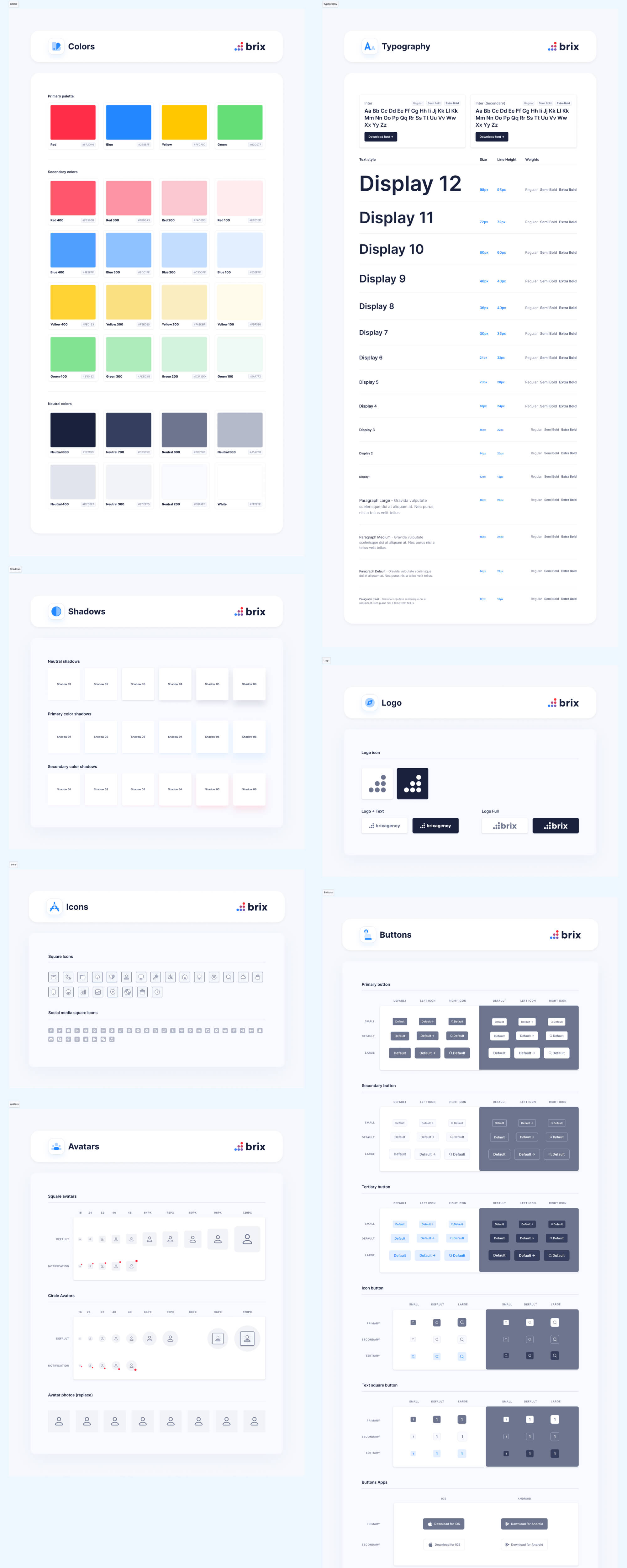 Website Wireframes UI Kit | BRIX Agency presentation image